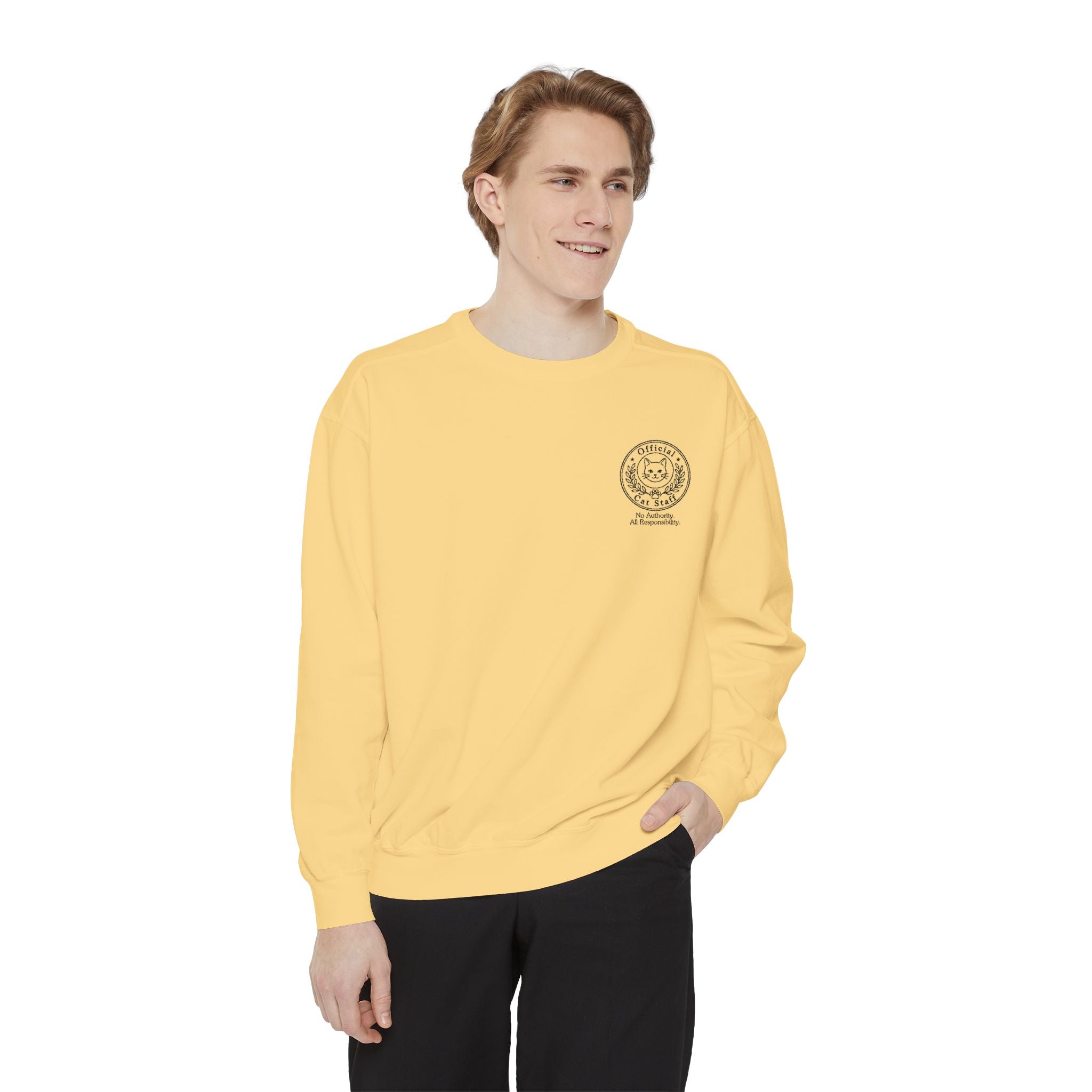 Official Cat Staff Embroidered Relaxed-Fit Sweatshirt