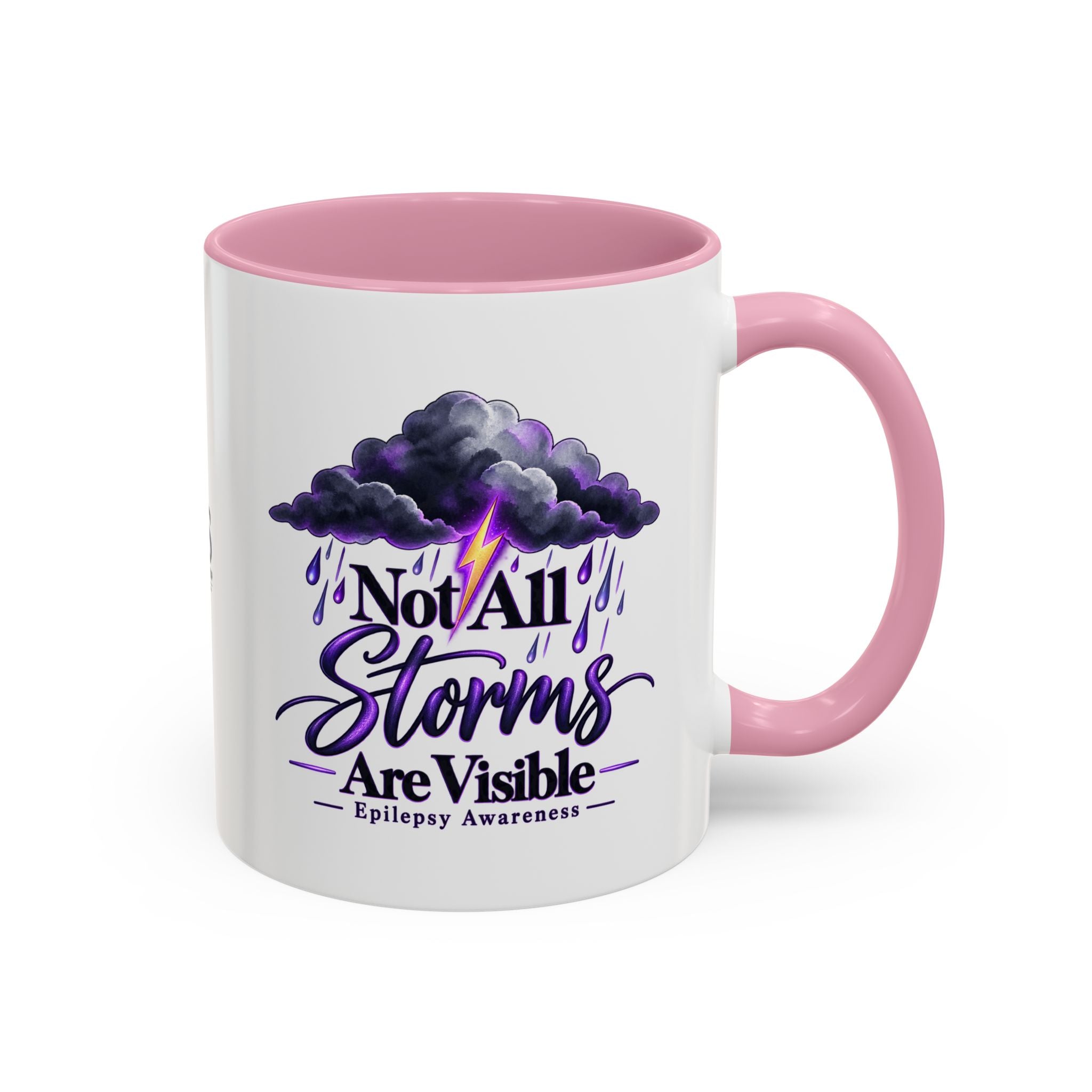 Not All Storms Are Visible Epilepsy Awareness Mug | Purple Storm Cloud Coffee Cup (11oz/15oz)