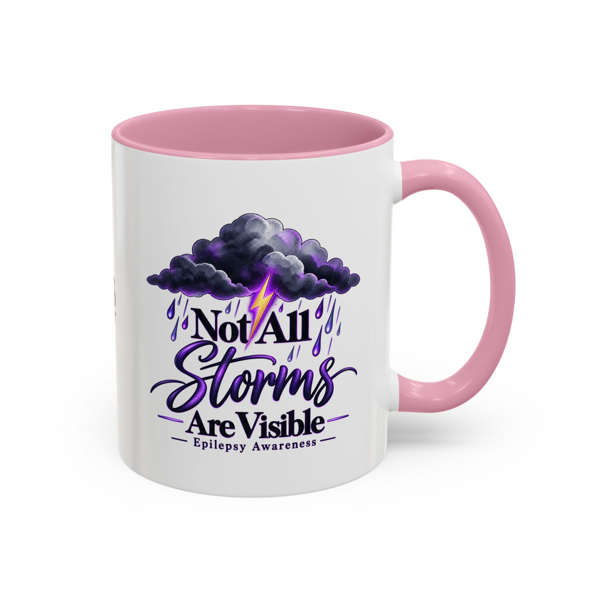Not All Storms Are Visible Epilepsy Awareness Mug | Purple Storm Cloud Coffee Cup (11oz/15oz)