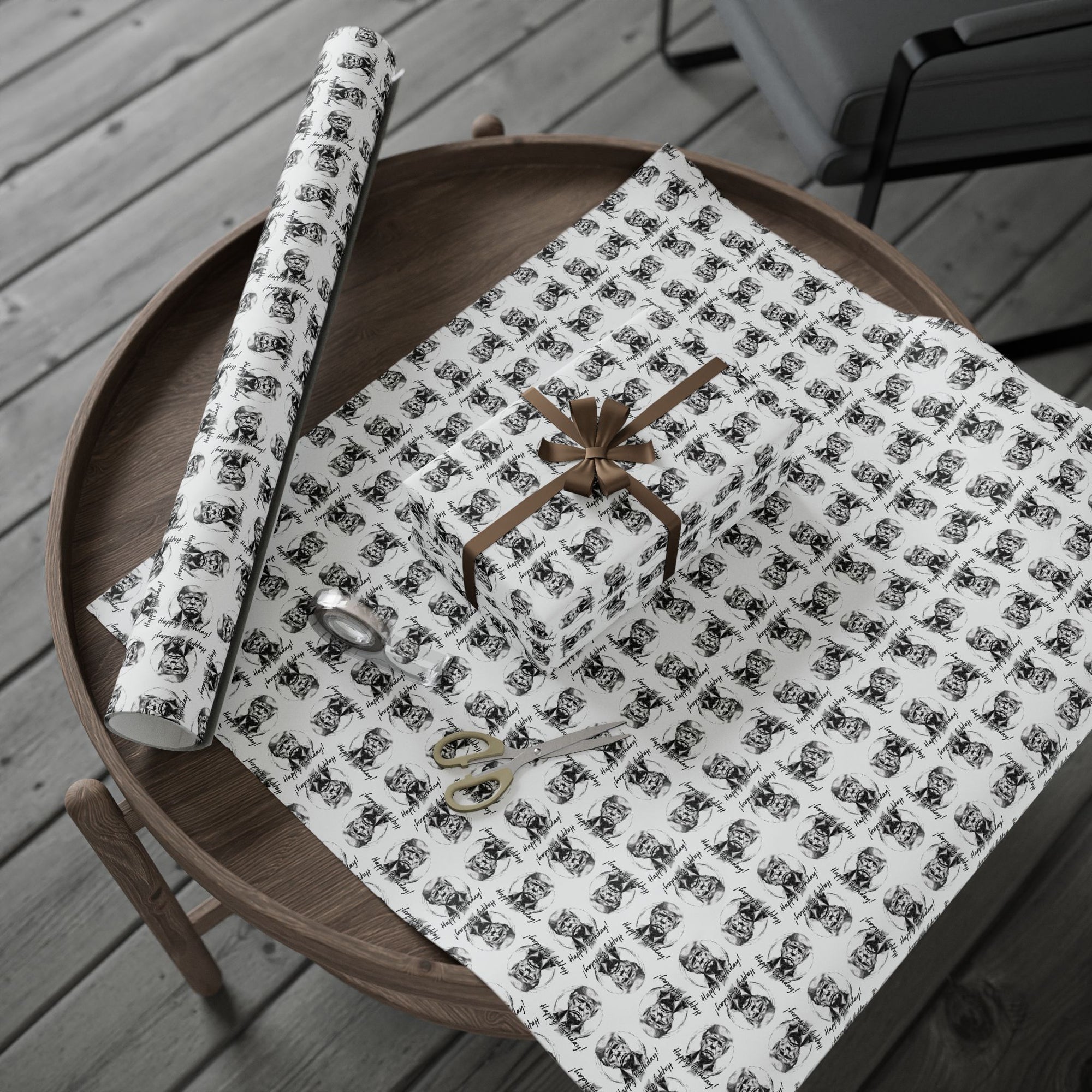 Whimsical Trump Happy Birthday Wrapping Paper