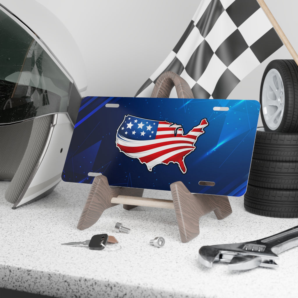 Abstract USA Political Parody Car Tag – Modern American Commentary License Plate