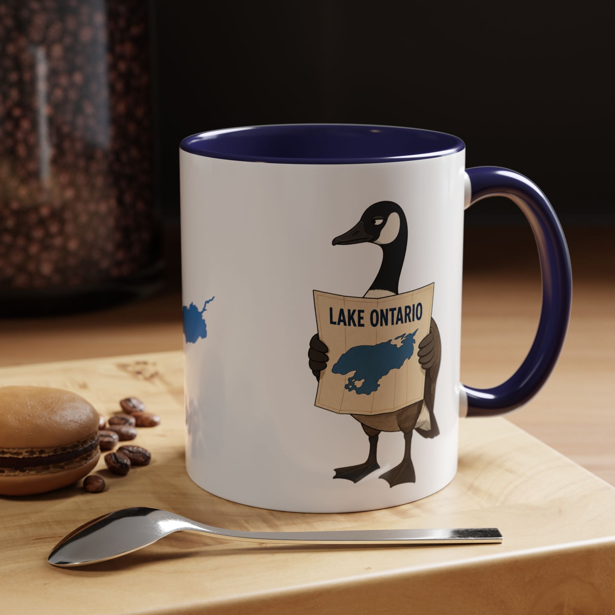 Lake Ontario vs. Lake America Goose & Eagle Coffee Mug | Great Lake Renaming Humor