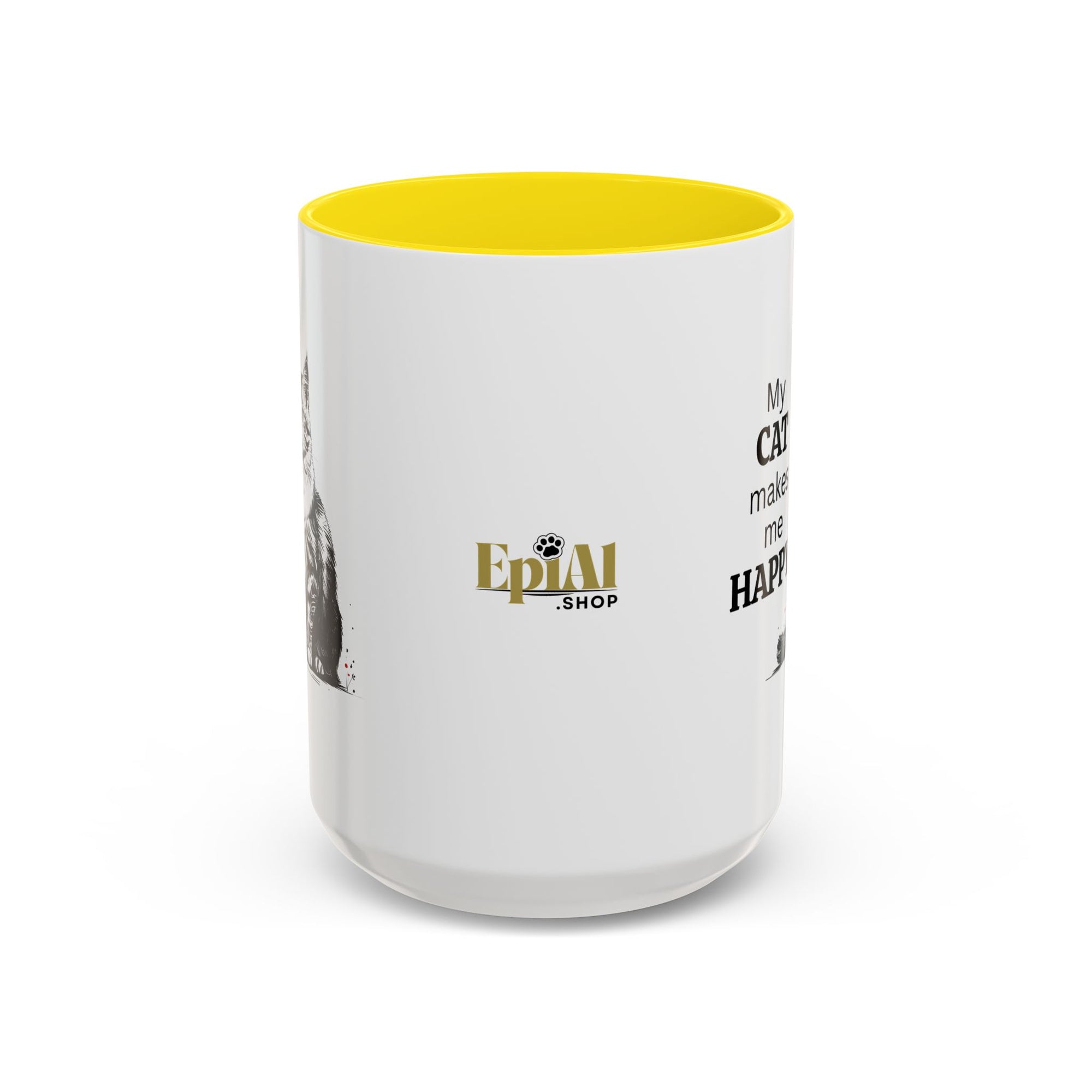 Cat Lover's Accent Coffee Mug: Perfect Gift for Cat Owners