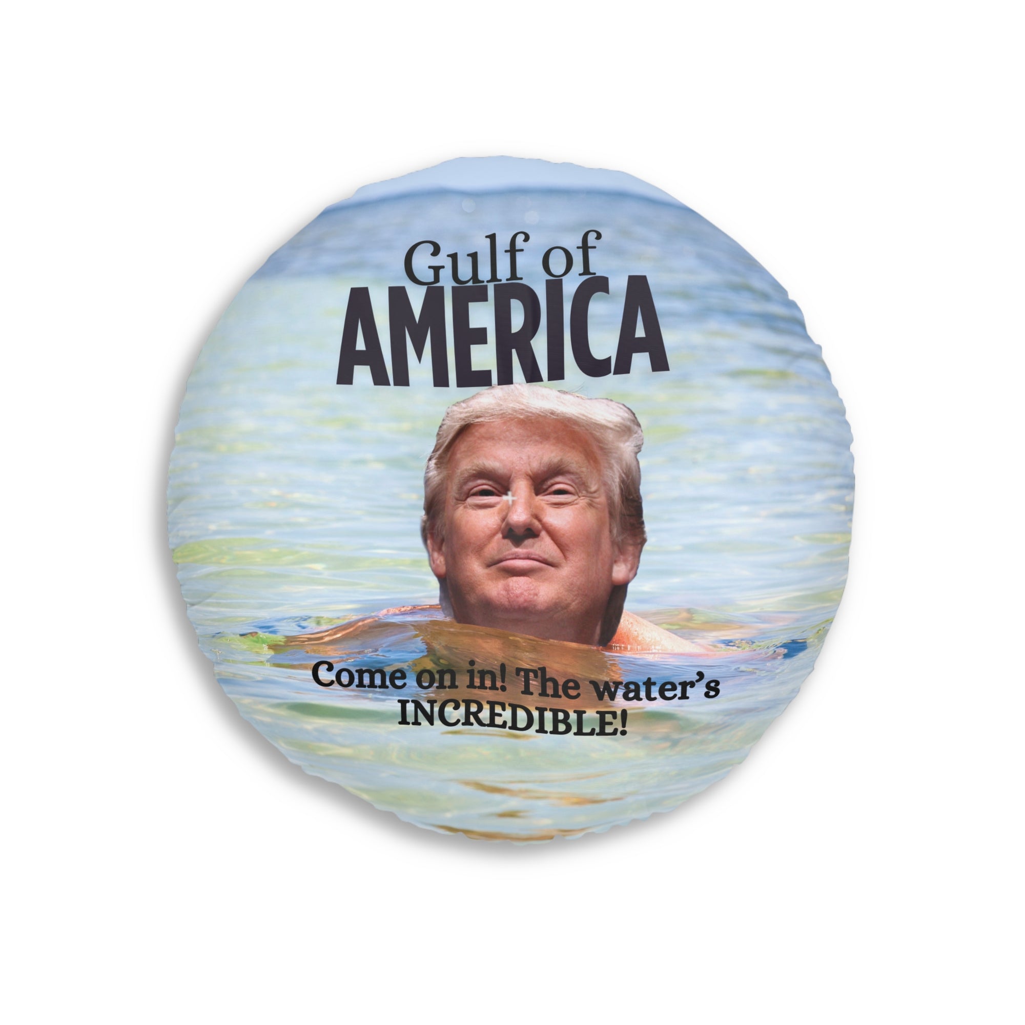 American Gulf Tufted Floor Pillow - Fun Trump Design for Home Decor
