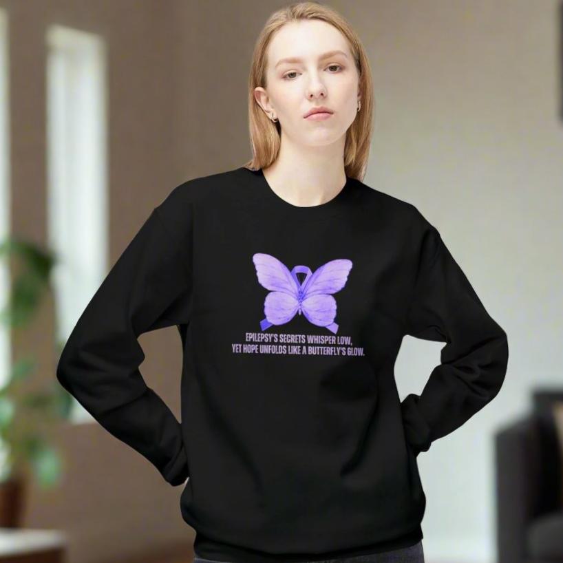 Butterfly's Glow Softstyle Fleece Crewneck Sweatshirt - EpiAl's Shop