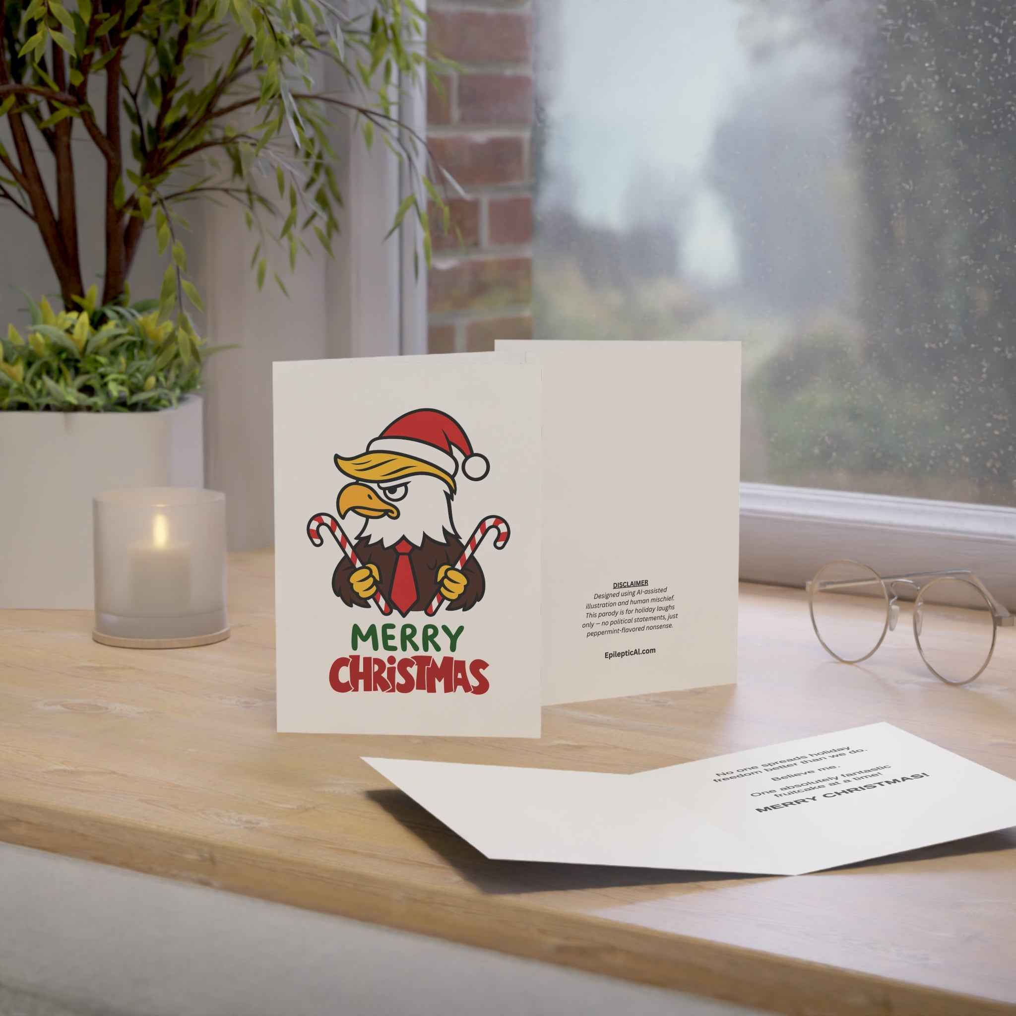 America Loving Eagle Christmas Card – 1, 10, 30, 50 pc. sets