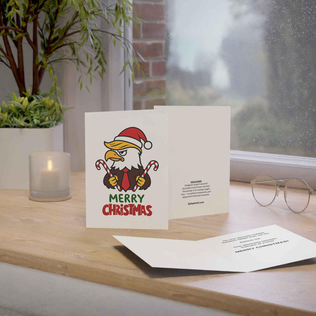 America Loving Eagle Christmas Card – 1, 10, 30, 50 pc. sets