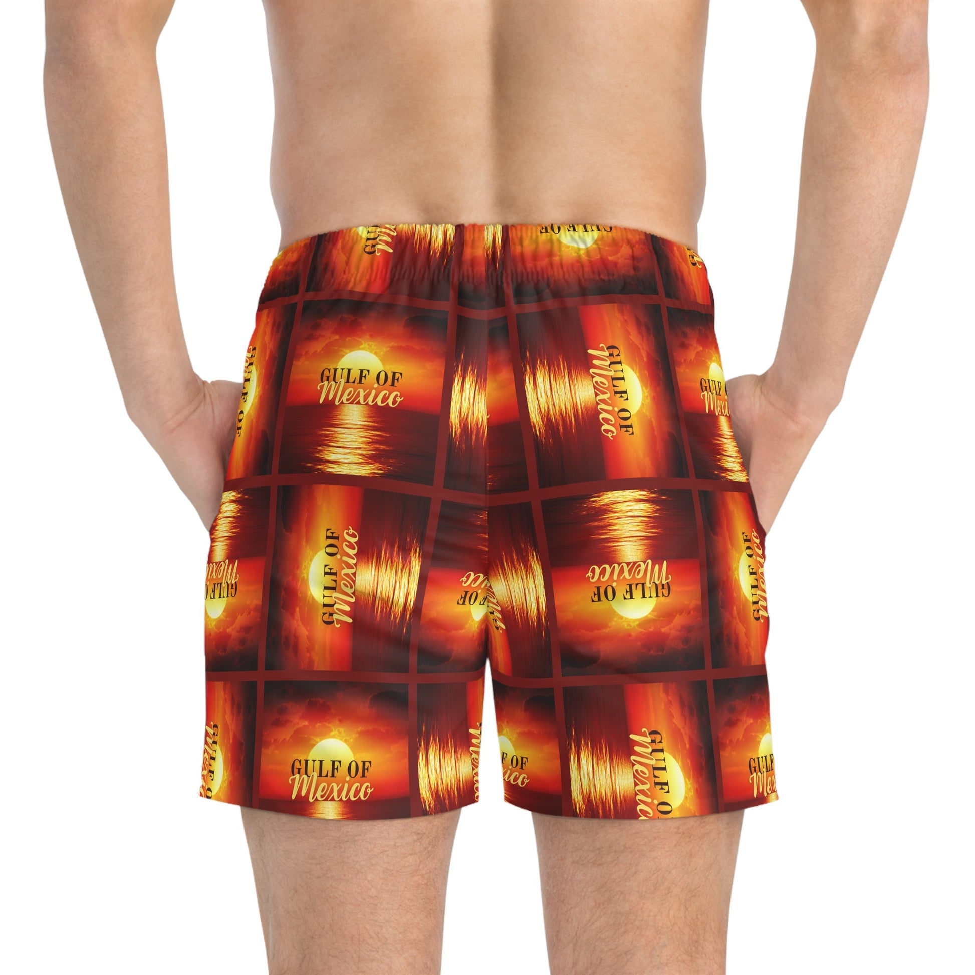 Gulf of Mexico Swim Trunks - Vibrant Beachwear for Summer Fun Printify
