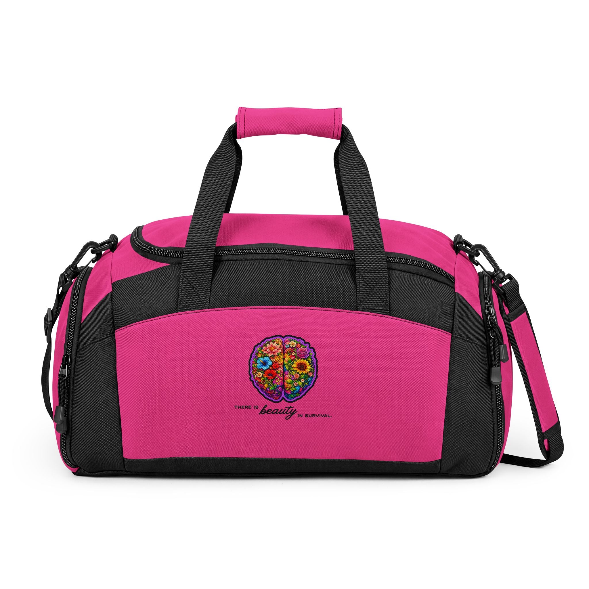 Floral Brain DTF Printed Gym Bag