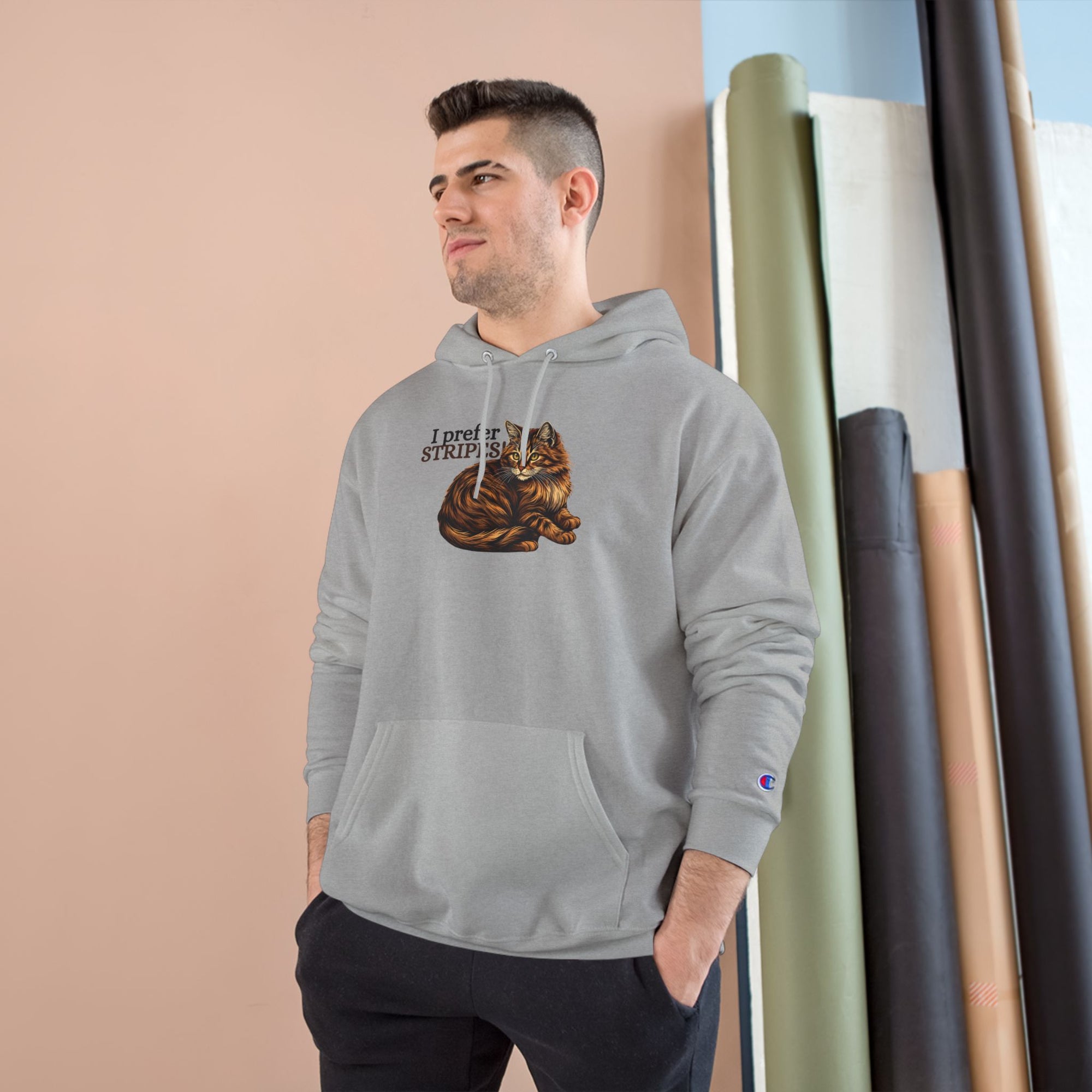 I Prefer Stripes Cat Lover Hoodie