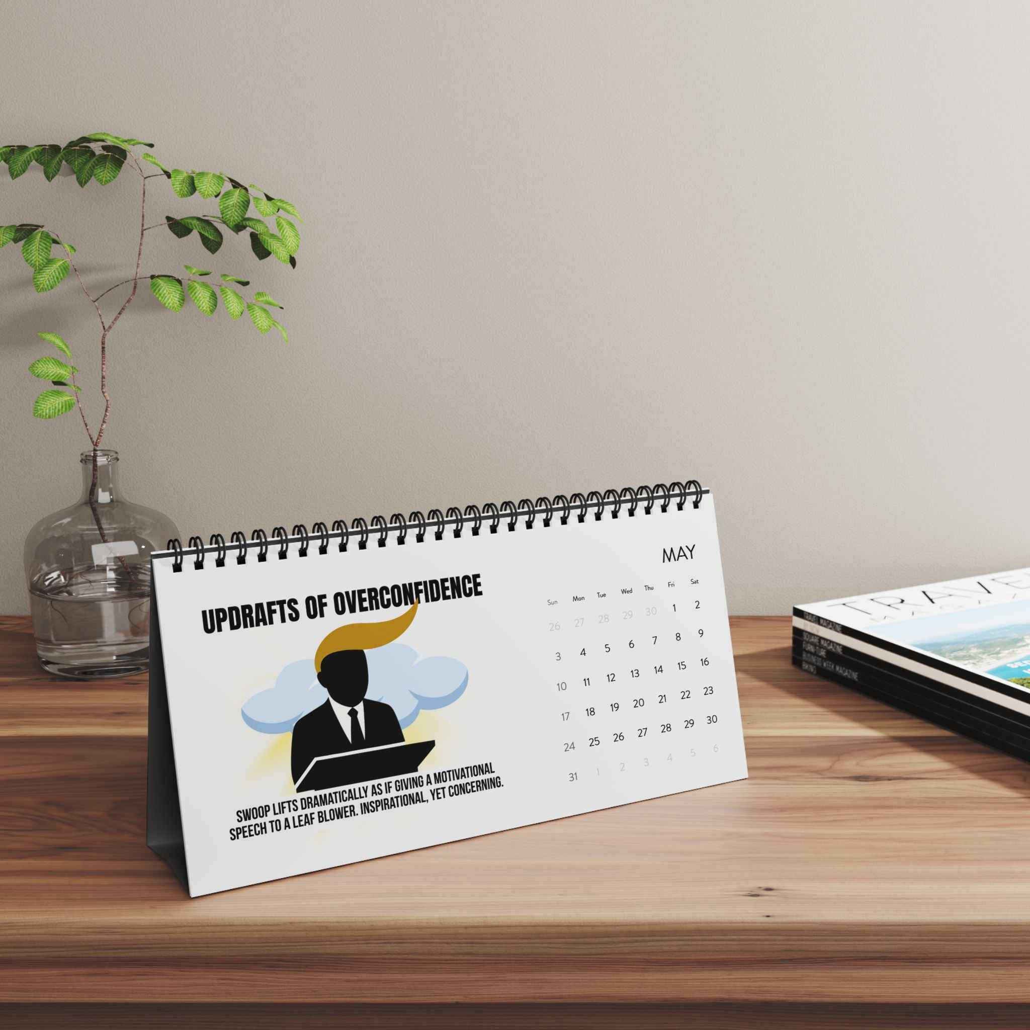 Executive Hair Forecast 2026 Desktop Calendar