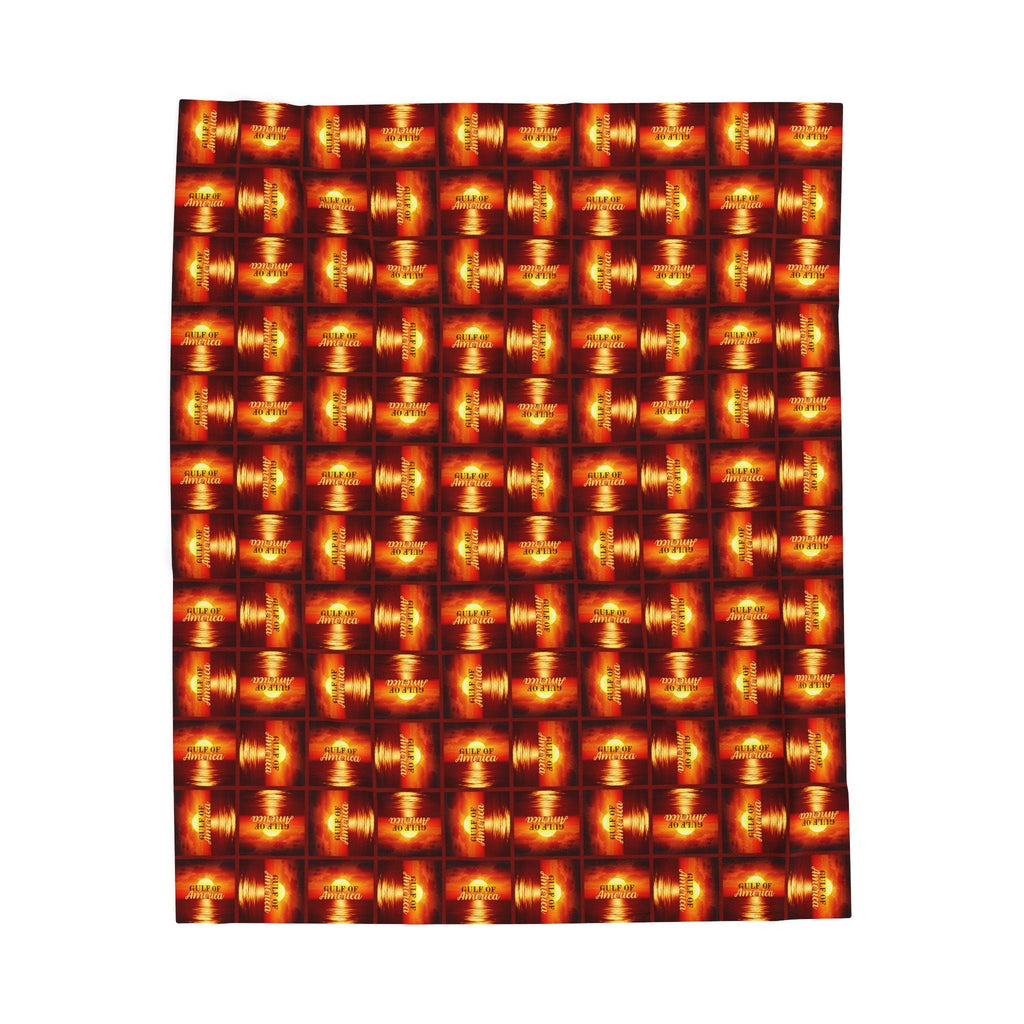 Cozy Velveteen Plush Blanket - Sunset Gulf of America Design Printify
