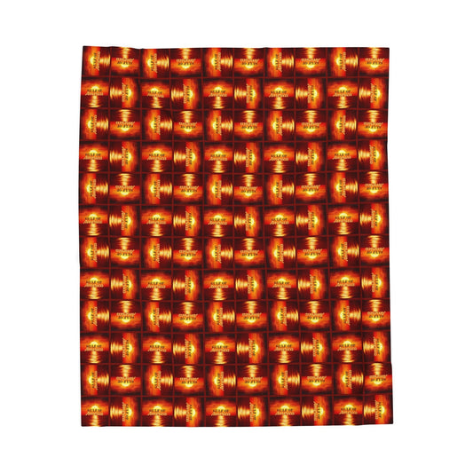 Cozy Velveteen Plush Blanket - Sunset Gulf of America Design Printify
