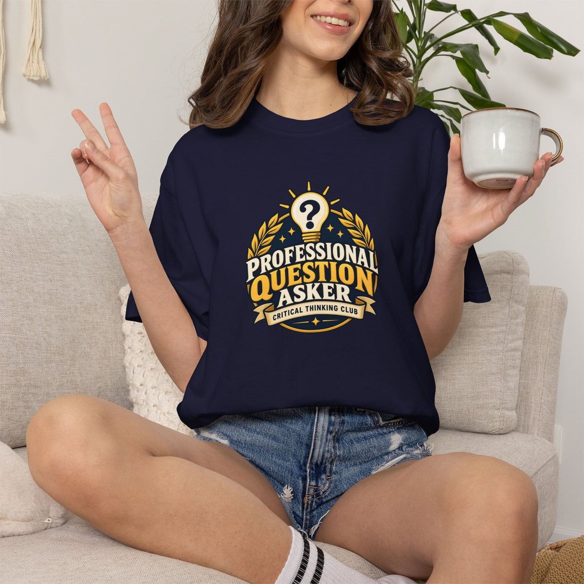 Professional Question Asker T-Shirt | Critical Thinking Club Graphic Tee