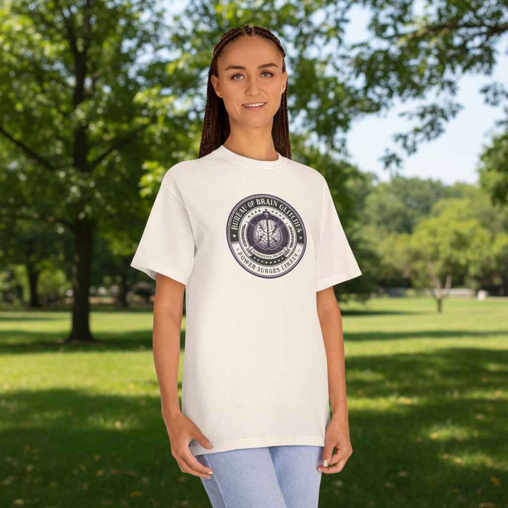 Bureau of Brain Glitches Tee – Power Surges Likely – Epilepsy Awareness Shirt