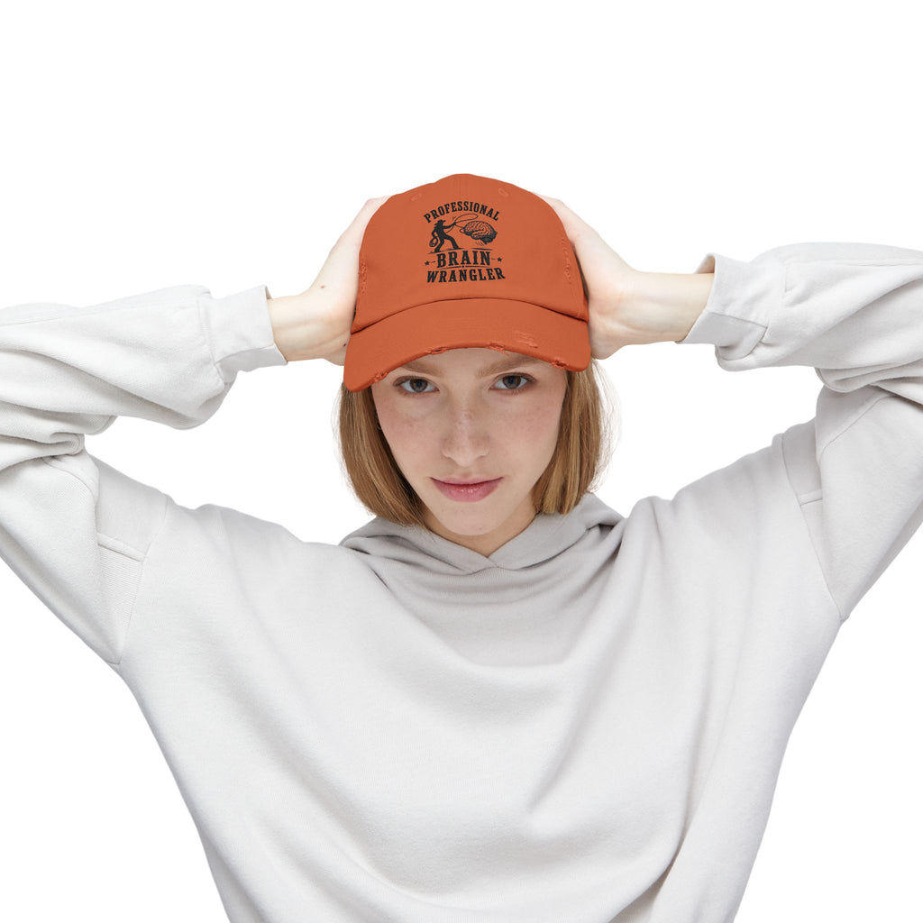 Professional Brain Wrangler Distressed Cap