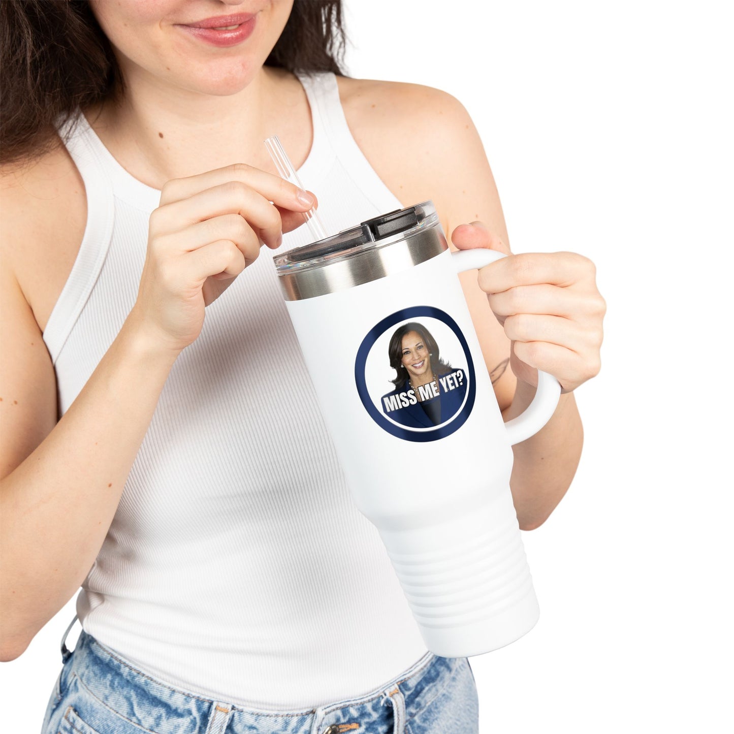 Insulated Travel Mug - 40oz "Miss Me Yet?" - Perfect Gift for Coffee Lovers