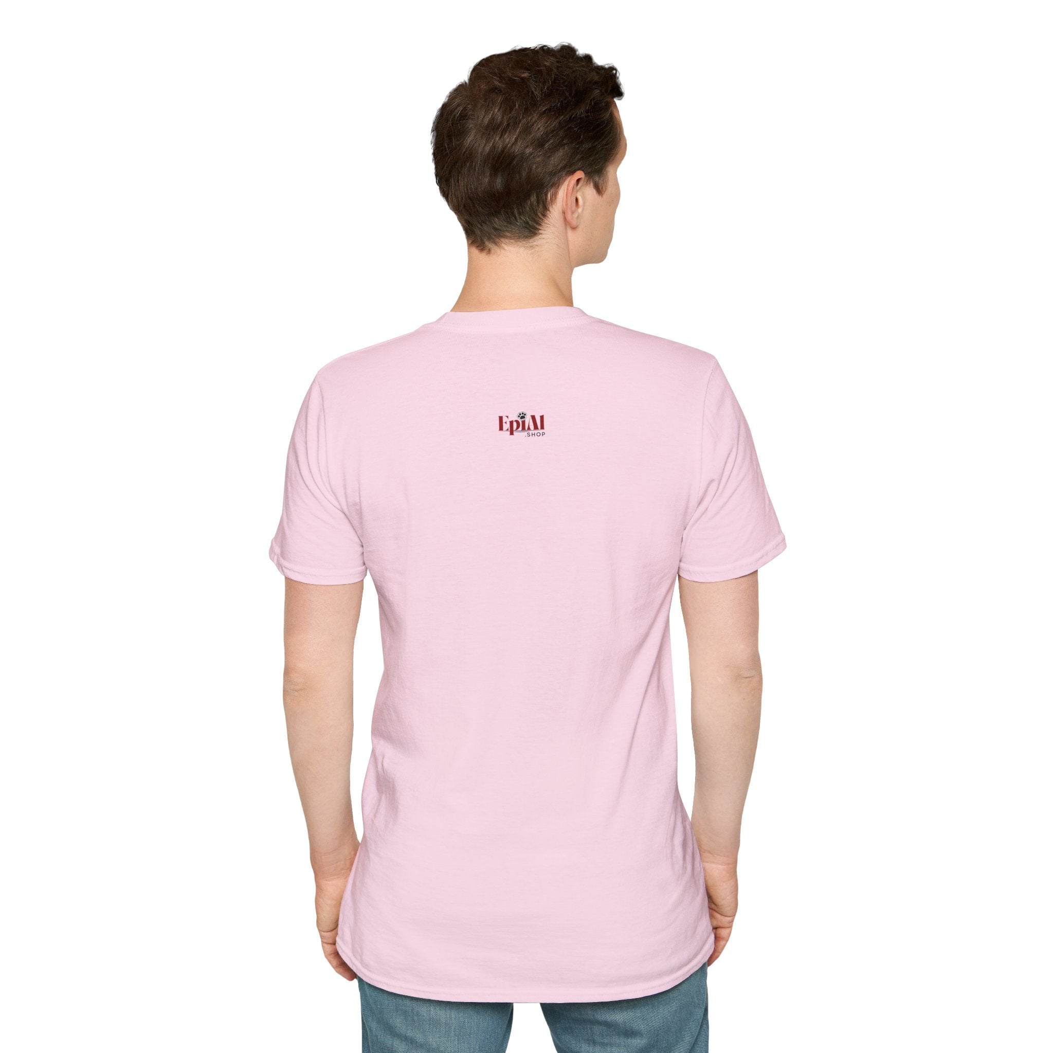 Photo depicting the ​Crosswords and Cats Unisex Softstyle T-Shirt from EpiAl's Shop.