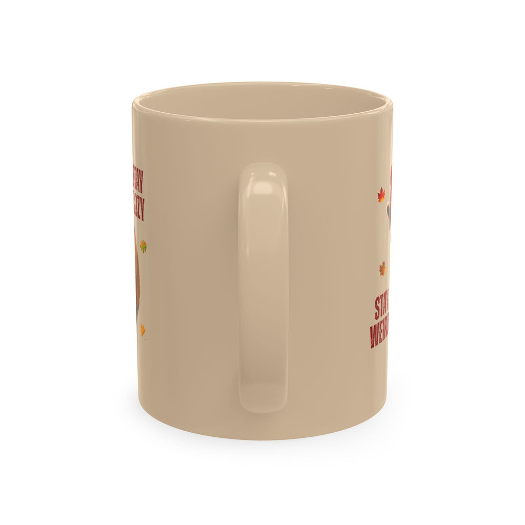 Jimothy “Stay Cozy, Stay Weird” Fall Raccoon Mug, 11 oz