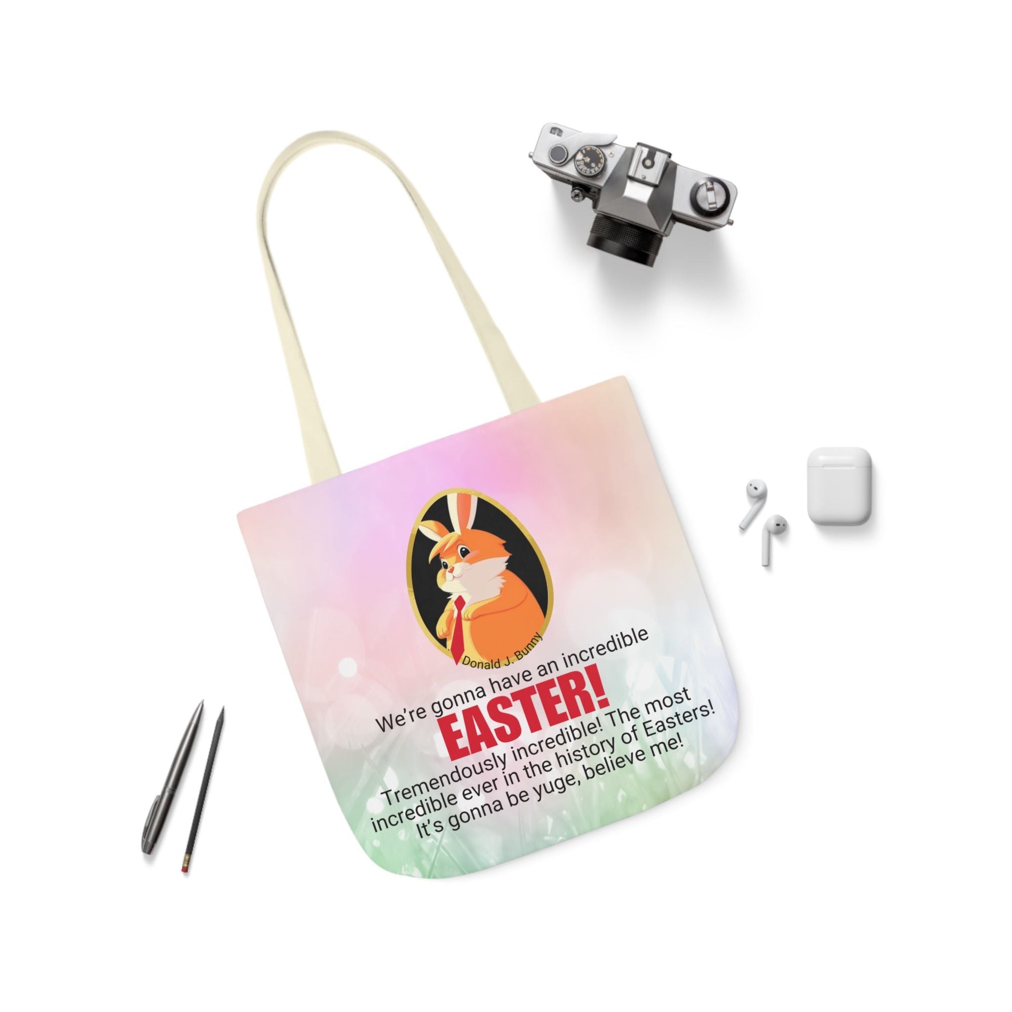 Incredible Easter Canvas Tote Bag - 5-Color Straps Printify
