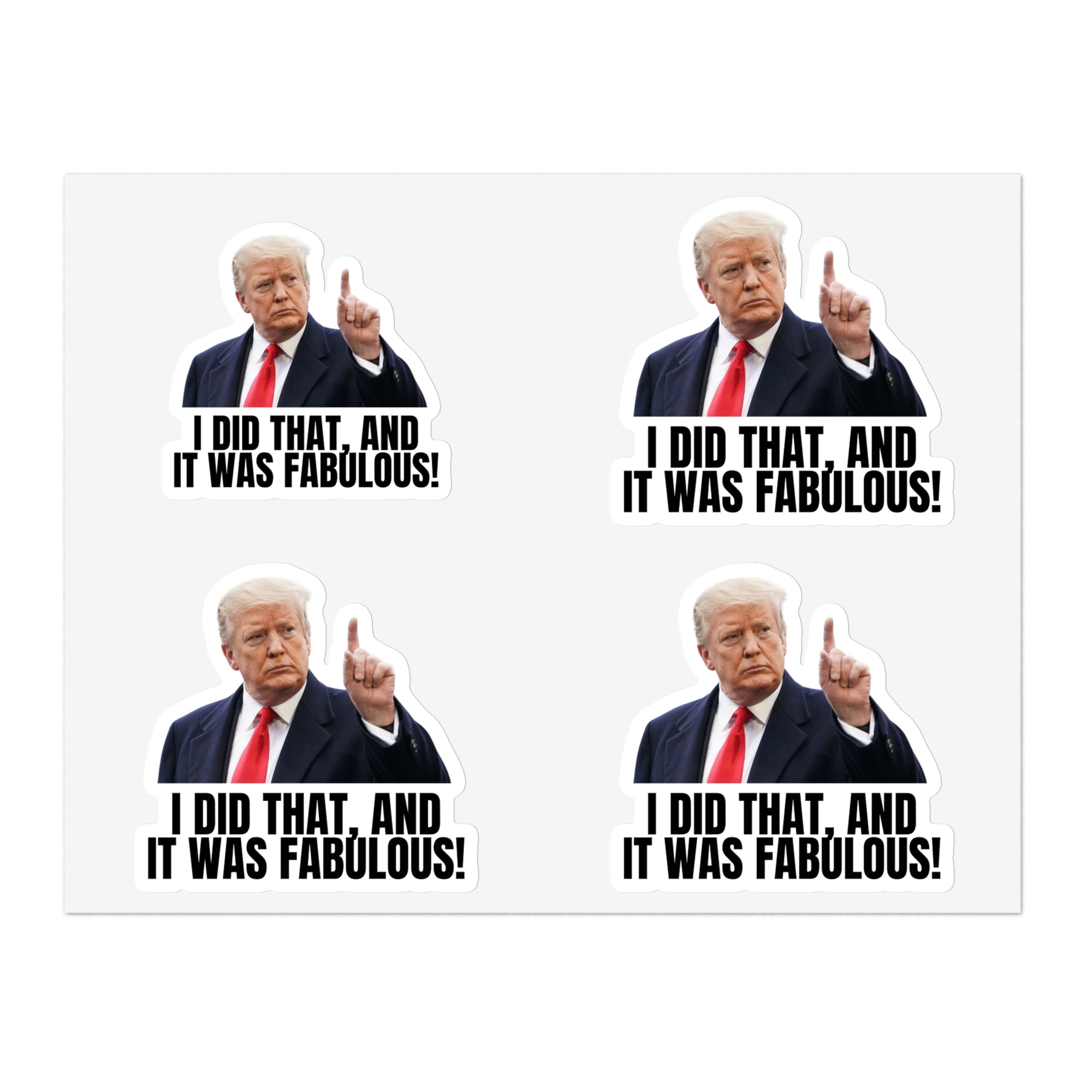 Fabulous President-Inspired Sticker Sheet Bundle - 10 Fun, Colorful Stickers with Humor