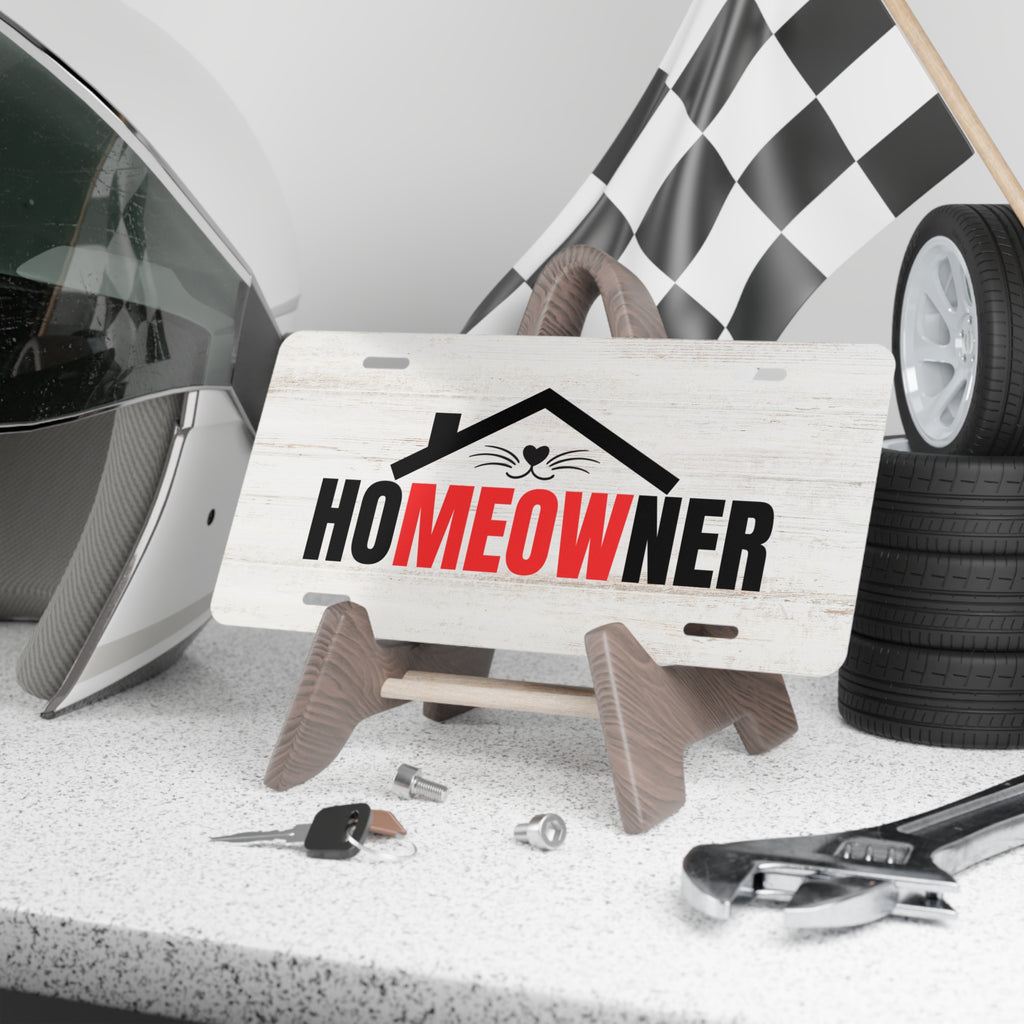 Custom Homeowner Vanity Plate - Fun Cat Design for Pet Lovers
