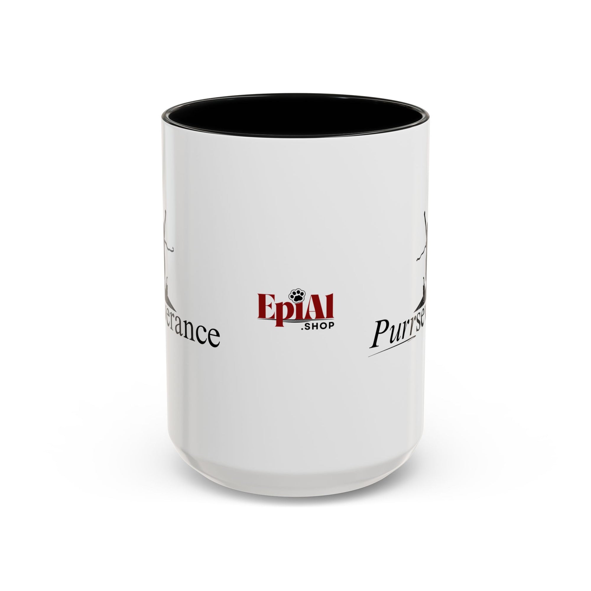 Purrseverance Accent Coffee Mug (11, 15oz)