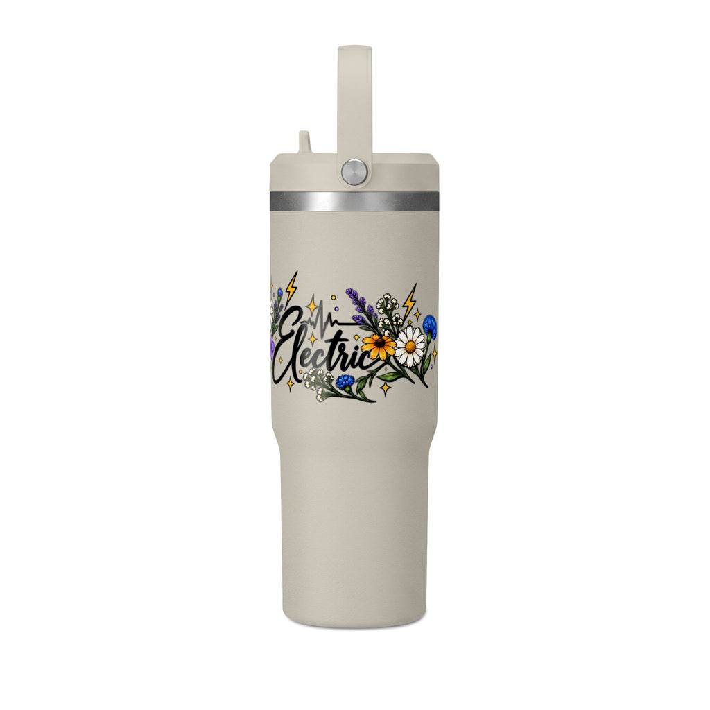 Beautifully Electric 32 oz Tumbler | Epilepsy Awareness Floral Travel Cup