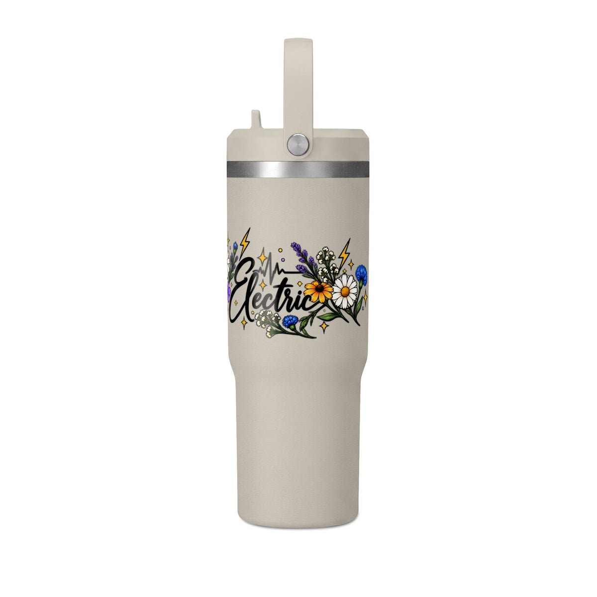 Beautifully Electric 32 oz Tumbler | Epilepsy Awareness Floral Travel Cup
