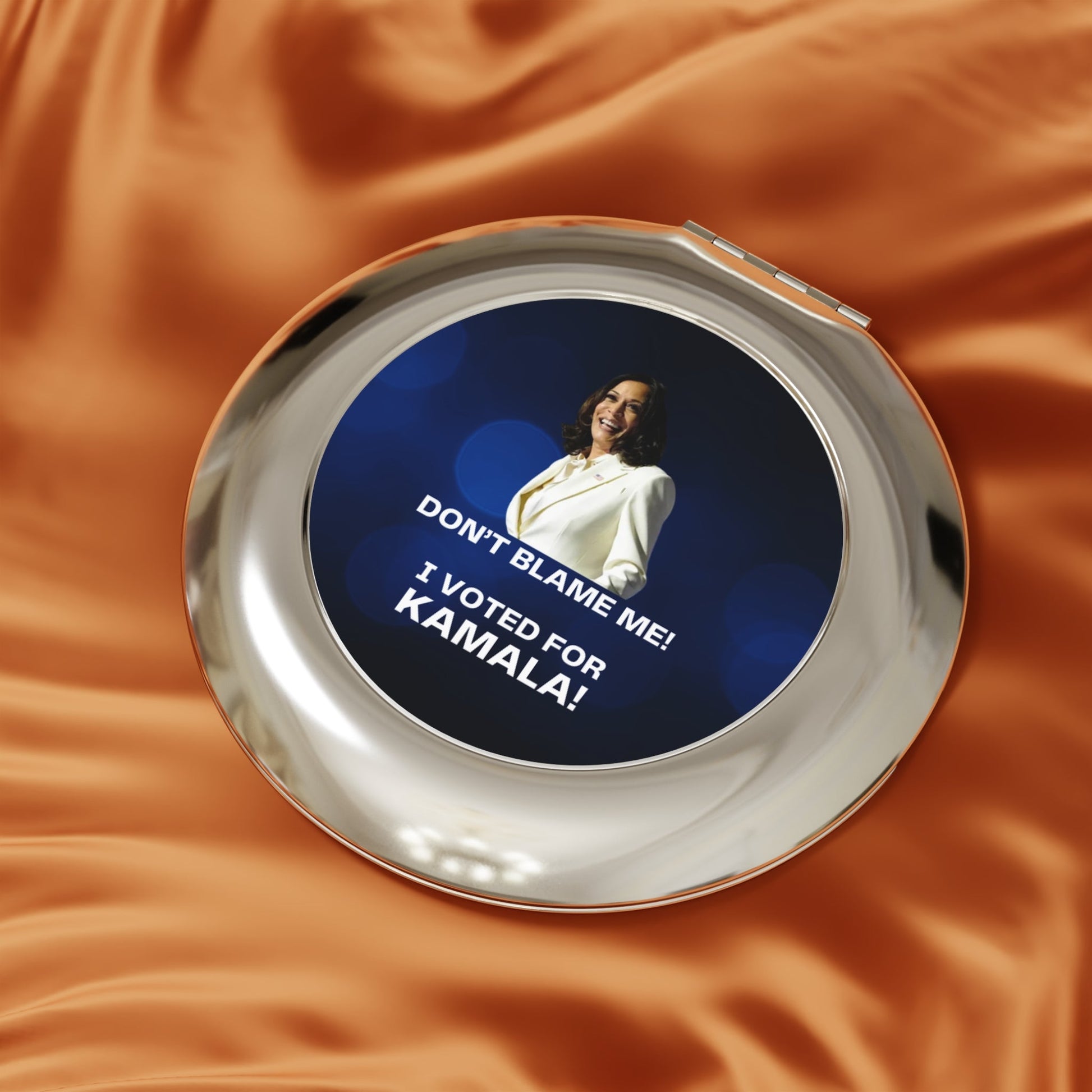 Compact Travel Mirror - Political Statement Mirror with 'I Voted for Kamala!' Printify