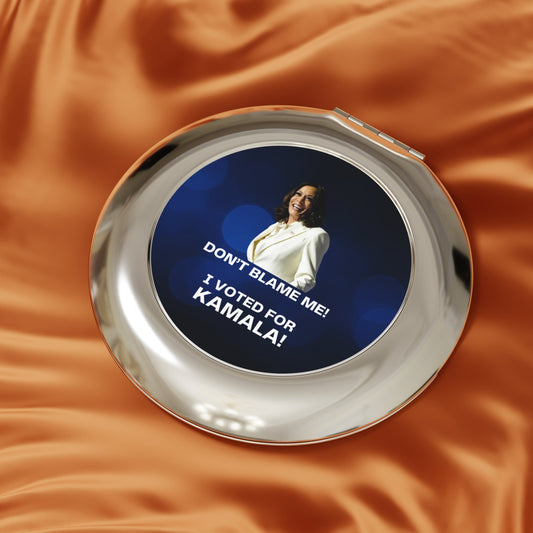 Compact Travel Mirror - Political Statement Mirror with 'I Voted for Kamala!' Printify