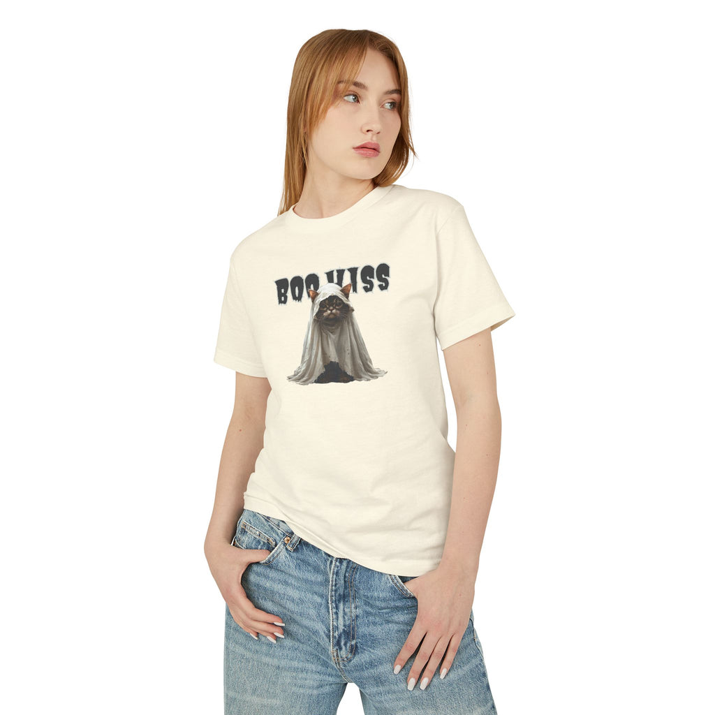 Boo Hiss Ghost Kitty Unisex Tee, Halloween Shirt
