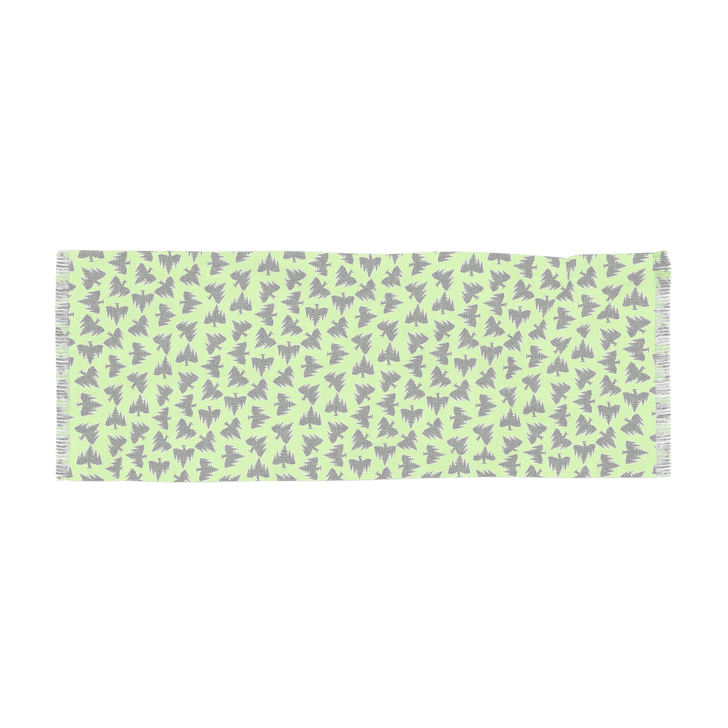 Bigfoot & Black Cat Hide-and-Seek Forest Scarf