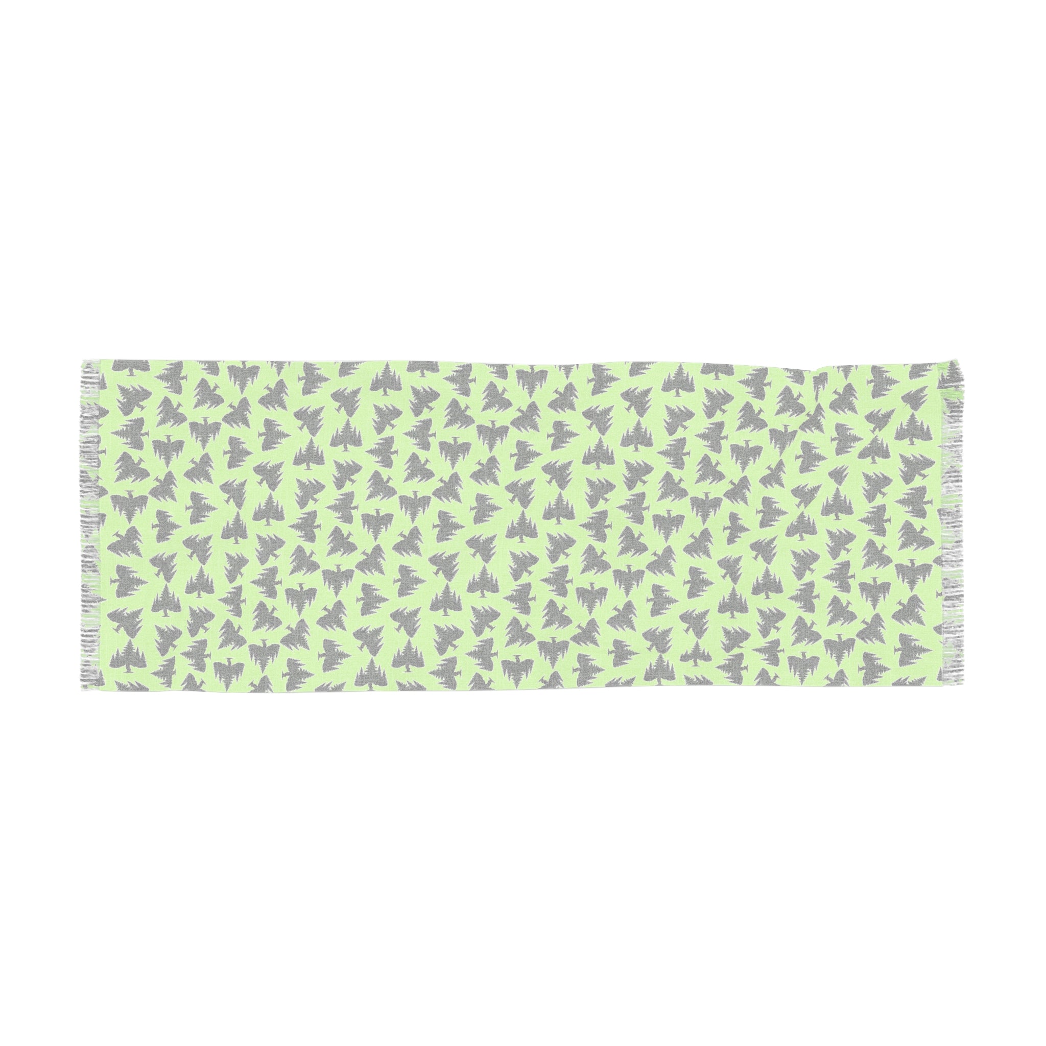 Bigfoot & Black Cat Hide-and-Seek Forest Scarf