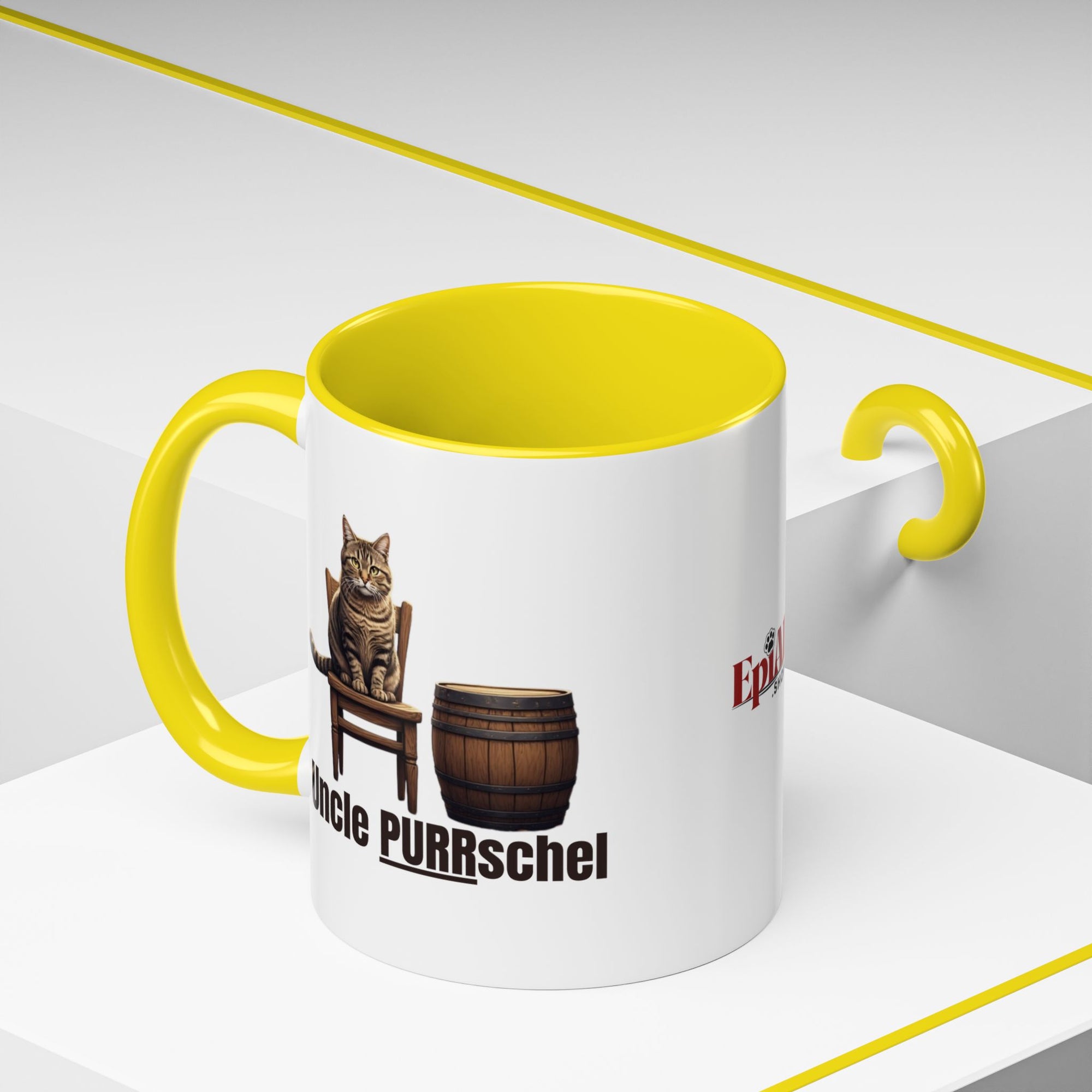Humorous Uncle Purrschel Cat Accent Coffee Mug