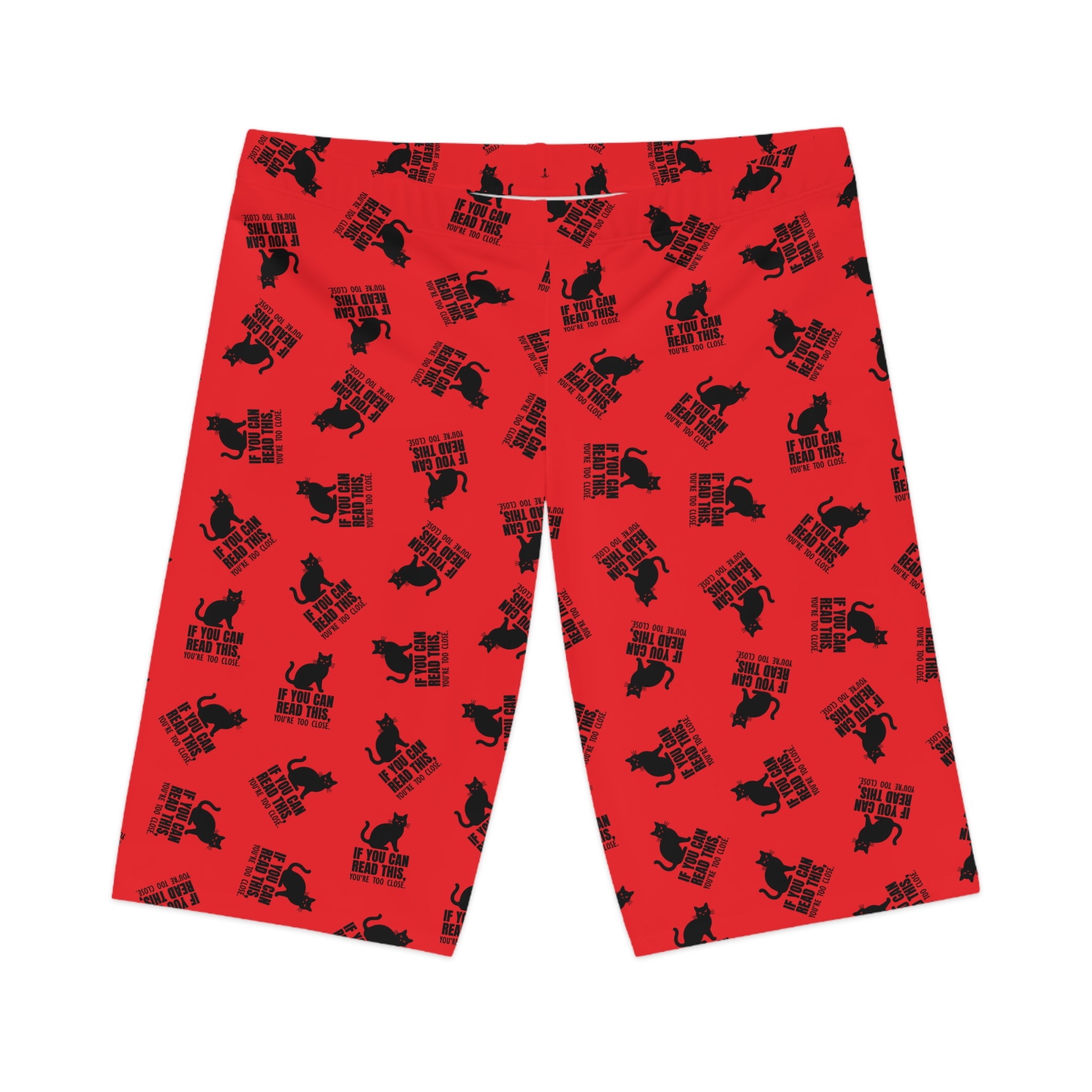 “If You Can Read This” Cat Cycling Shorts – Funny Cat Lover Bike Shorts