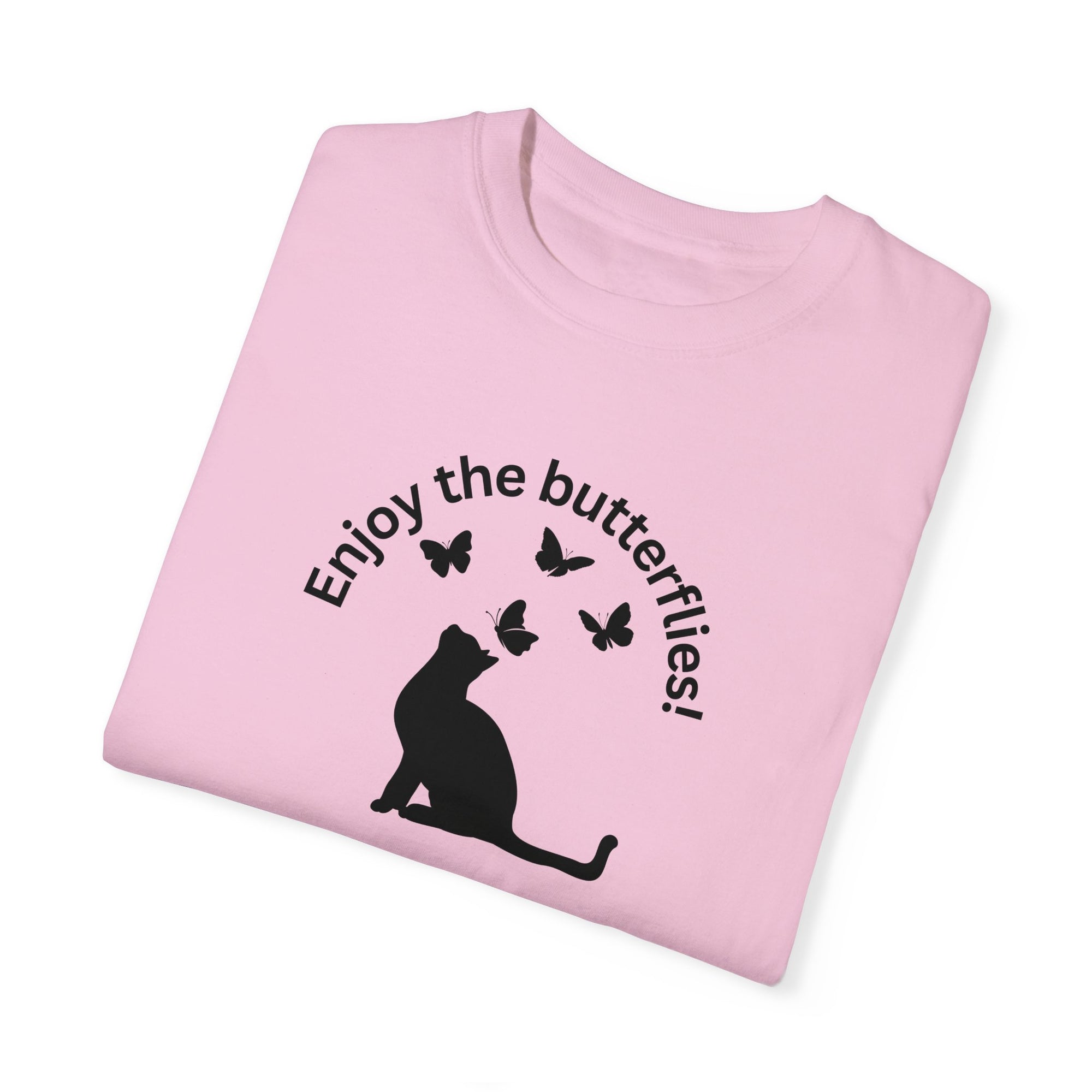 Enjoy the Butterflies Unisex Garment - Dyed T - shirt - T - Shirt - Epileptic Al’s Shop