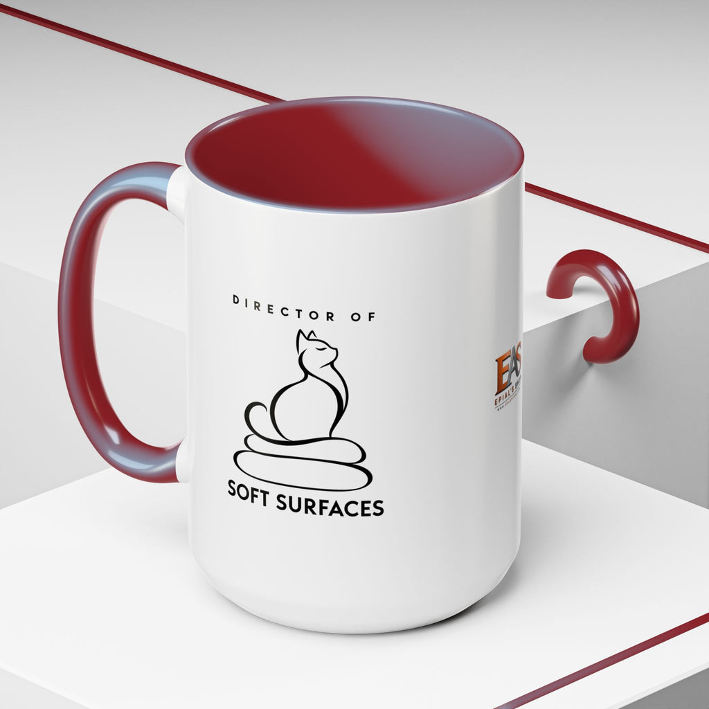 Director of Soft Surfaces Cat Mug | Funny Cat Lover Coffee Cup (11oz/15oz)