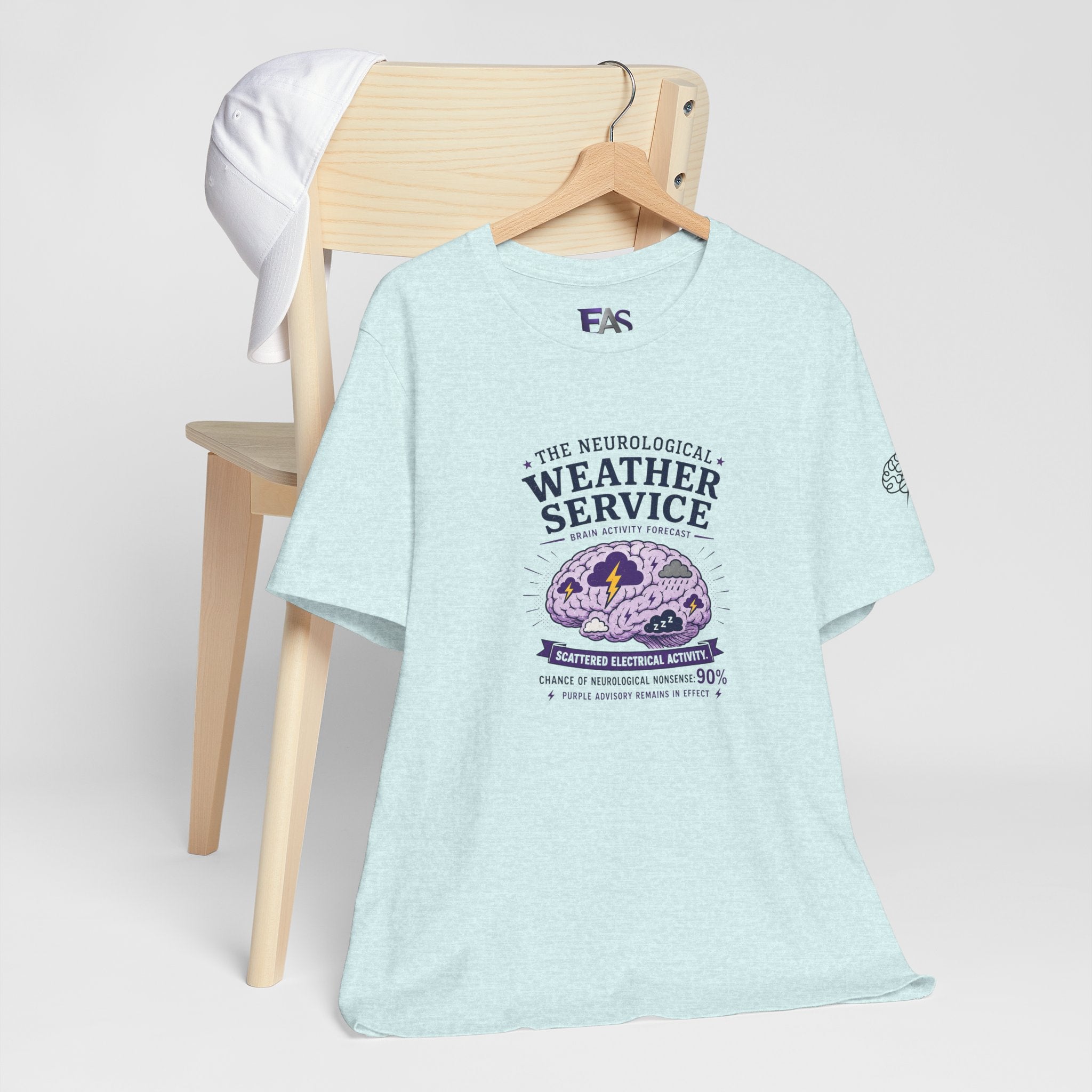Neurological Weather Service Epilepsy Awareness T-Shirt | Brain Forecast Tee