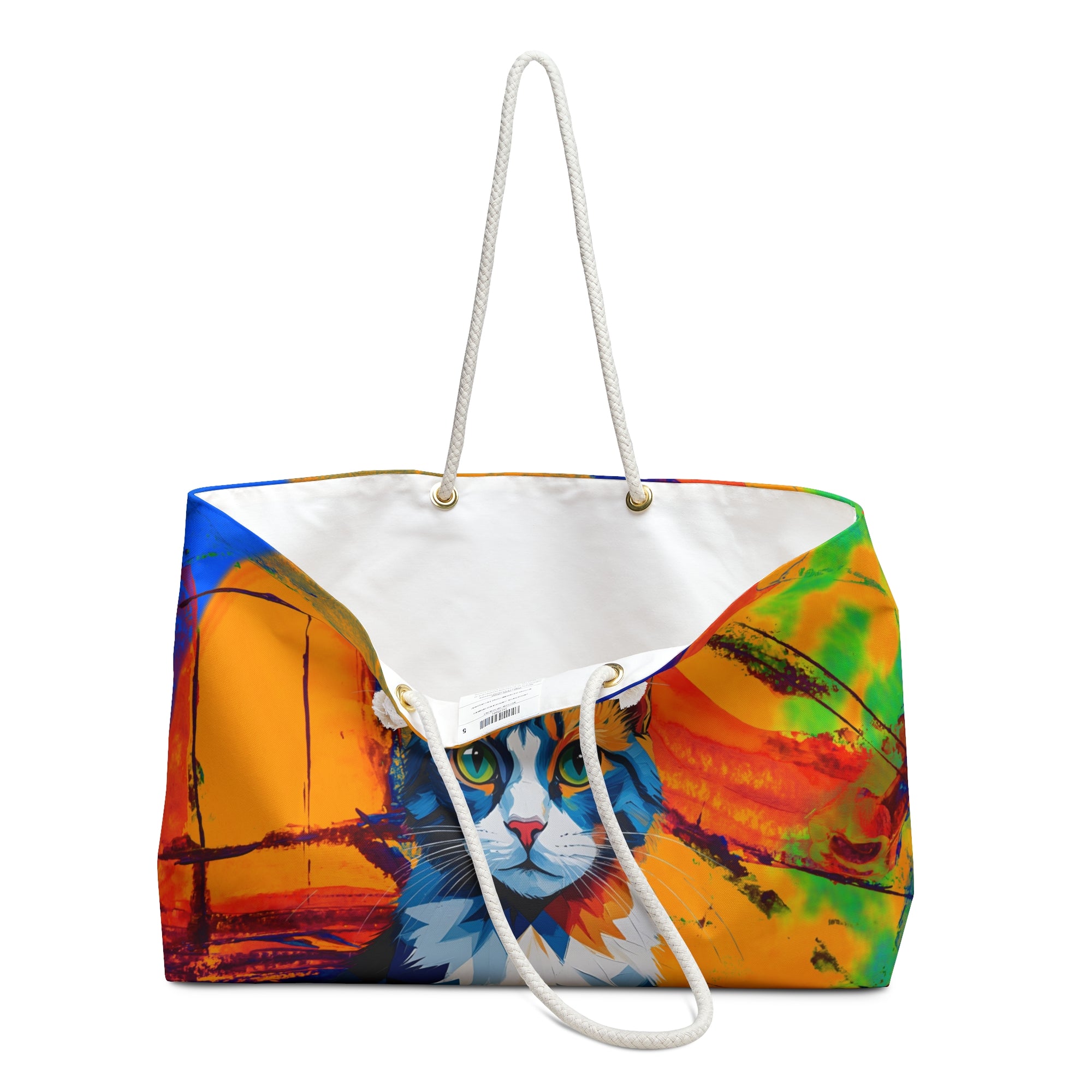 Abstract Cat Weekender Bag/Handbag