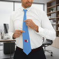 USA Flag Necktie - Blue Patriotic Tie for Celebrations and Events