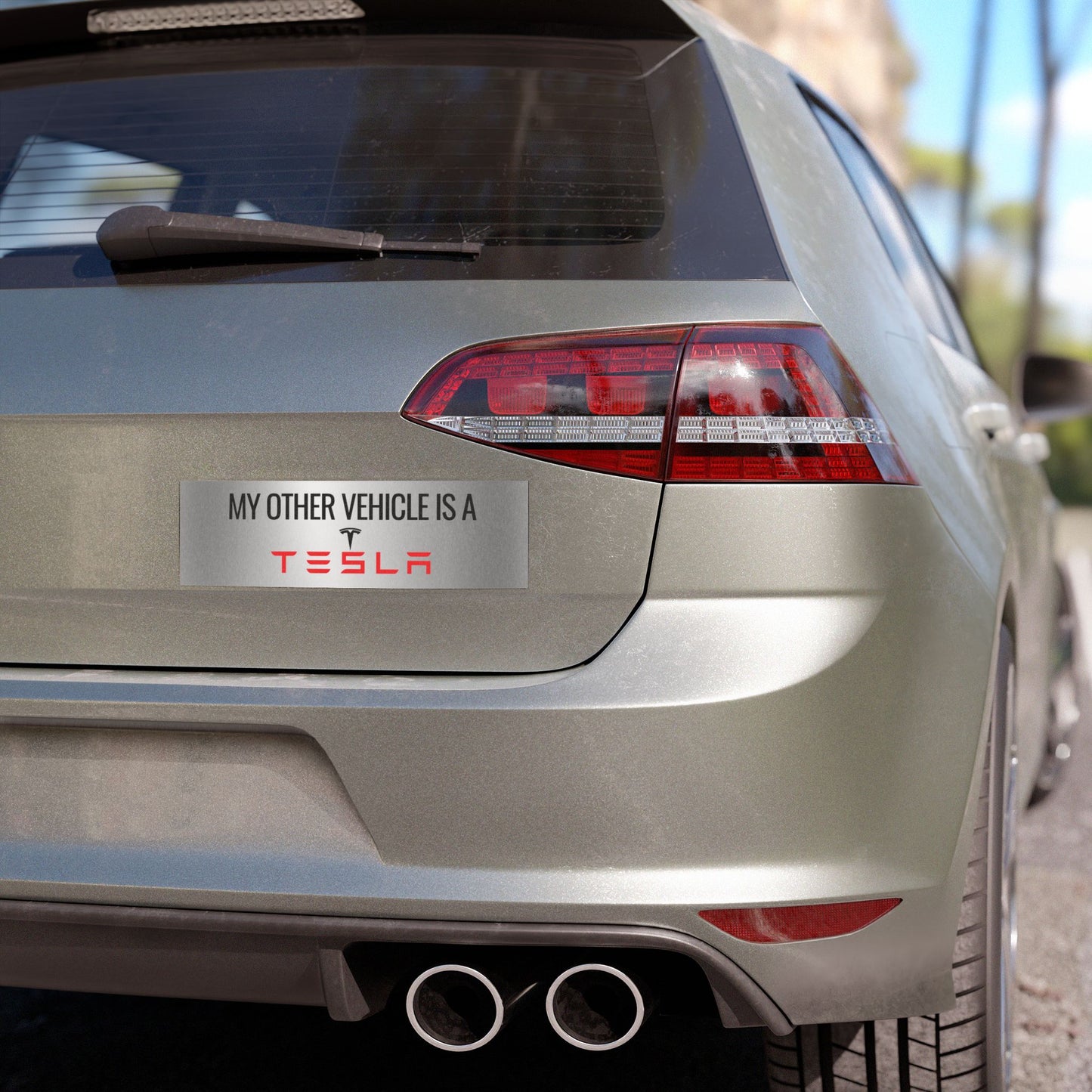 My Other Vehicle is a Tesla Car Magnet - Durable and Stylish Auto Decor