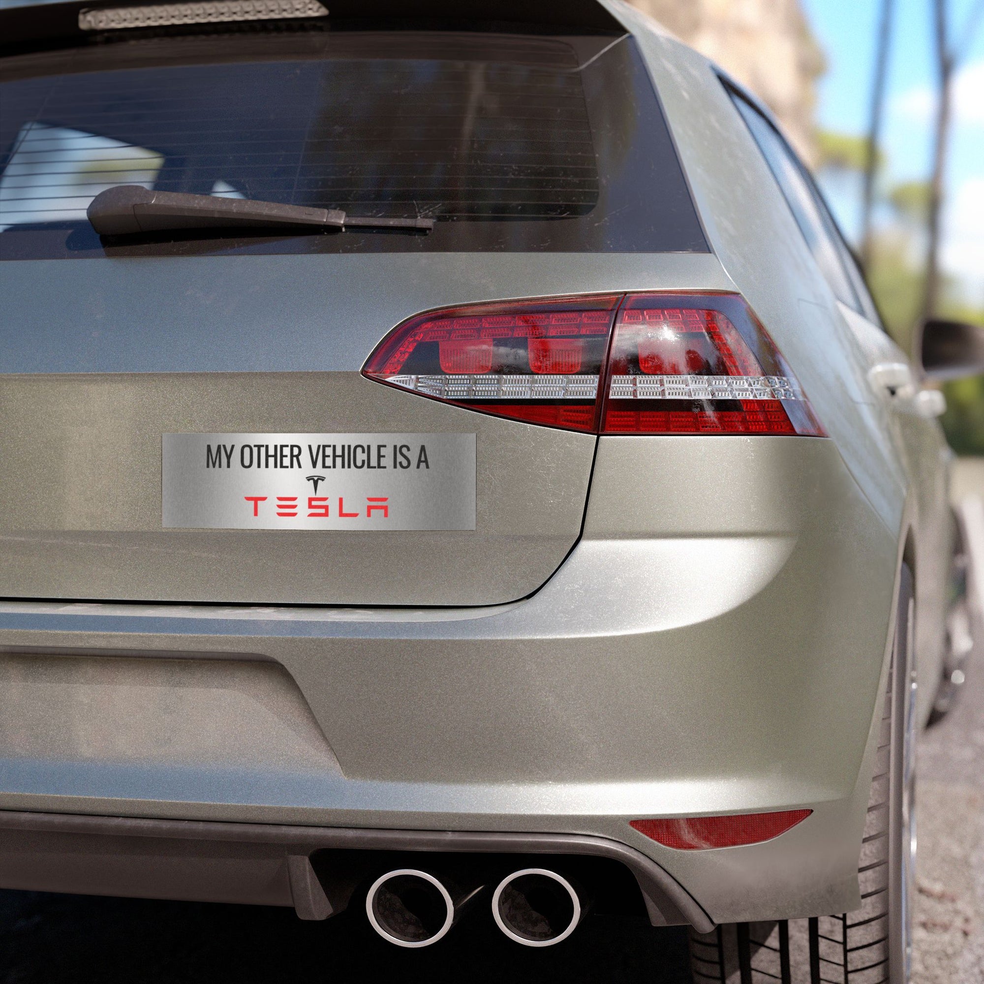 My Other Vehicle is a Tesla Car Magnet - Durable and Stylish Auto Decor