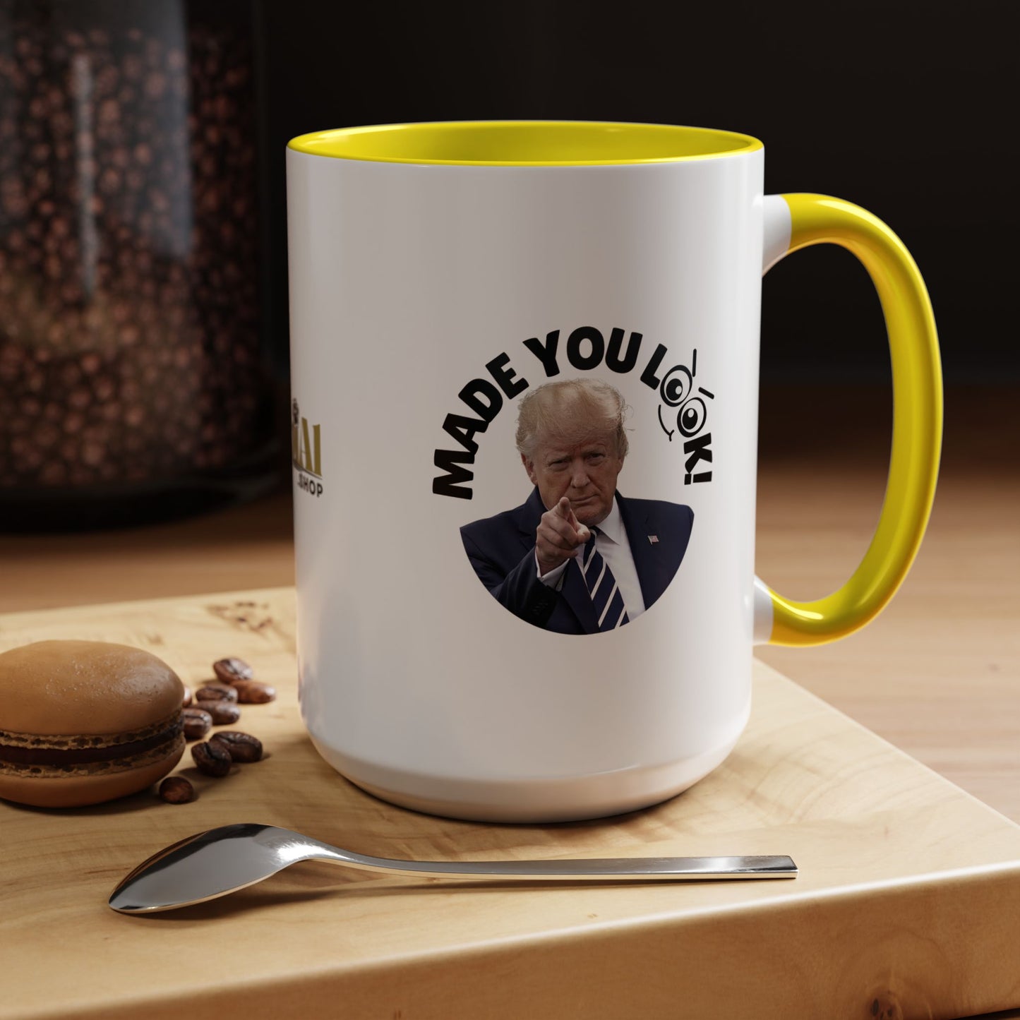 Made You Look! Accent Coffee Mug - 11oz & 15oz - Funny Political Gift