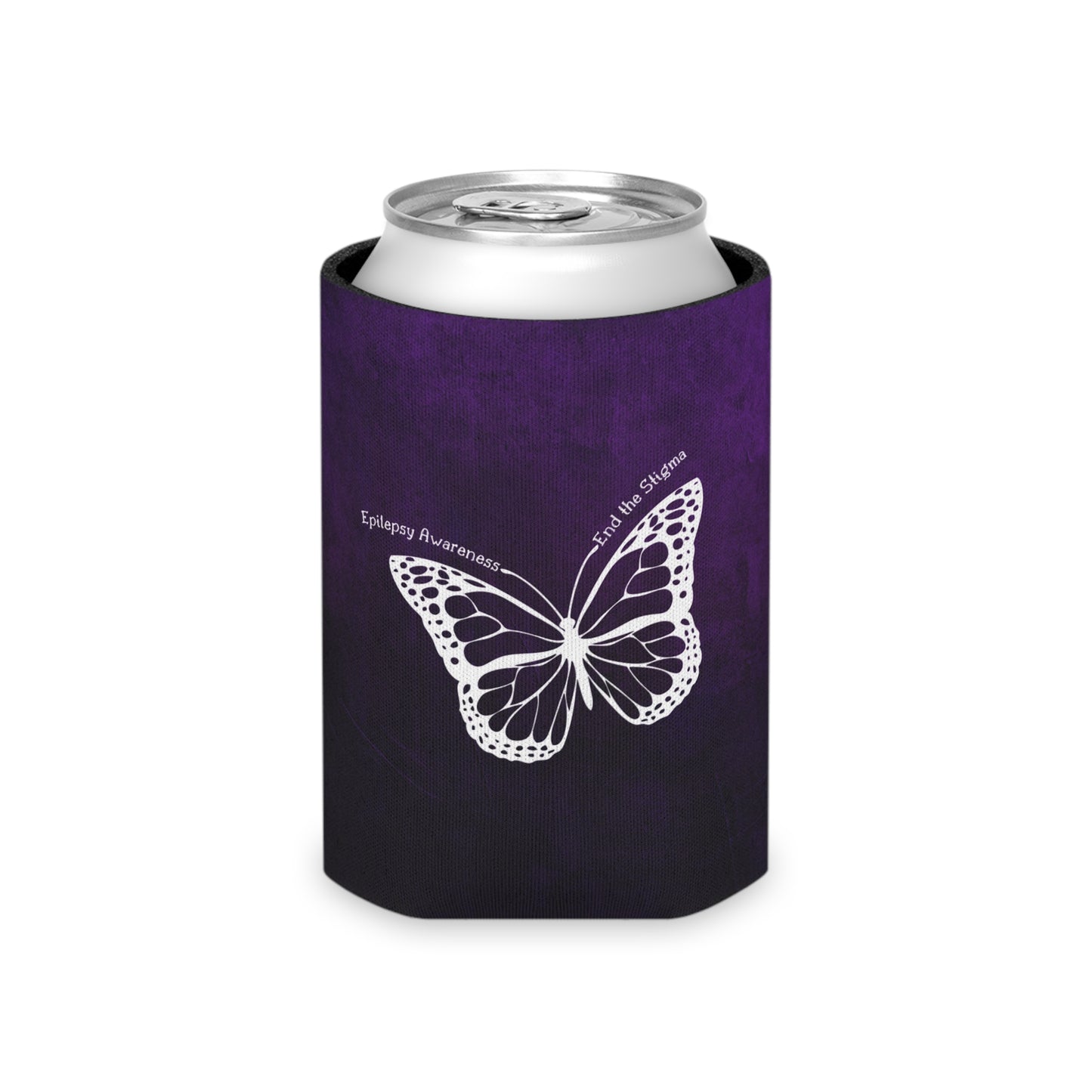 Epilepsy Awareness Butterfly Can Cooler - Support and Celebrate