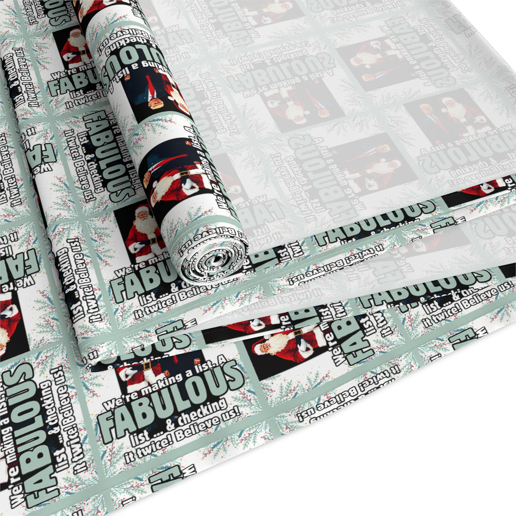 Trump Santa Fabulous List Christmas Table Runner