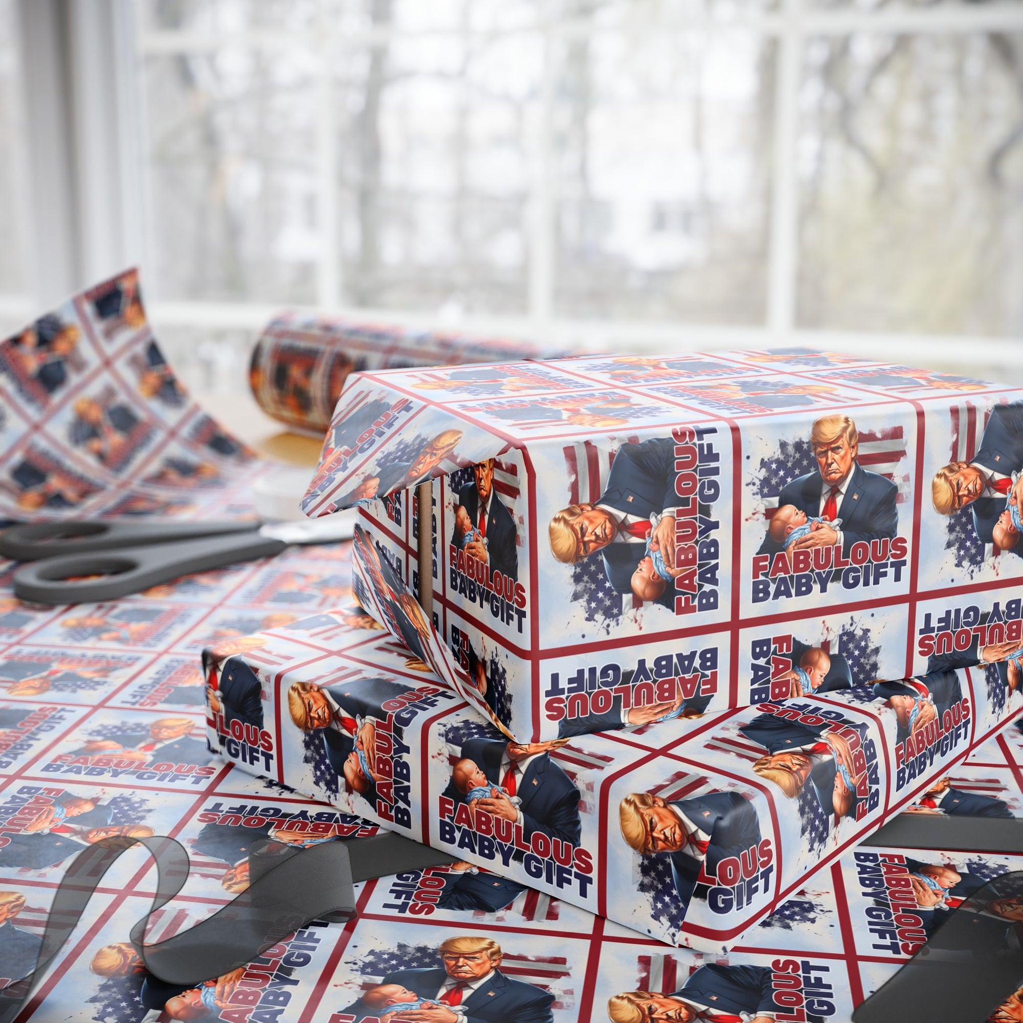 Trump Fabulous Baby Gift Wrapping Paper