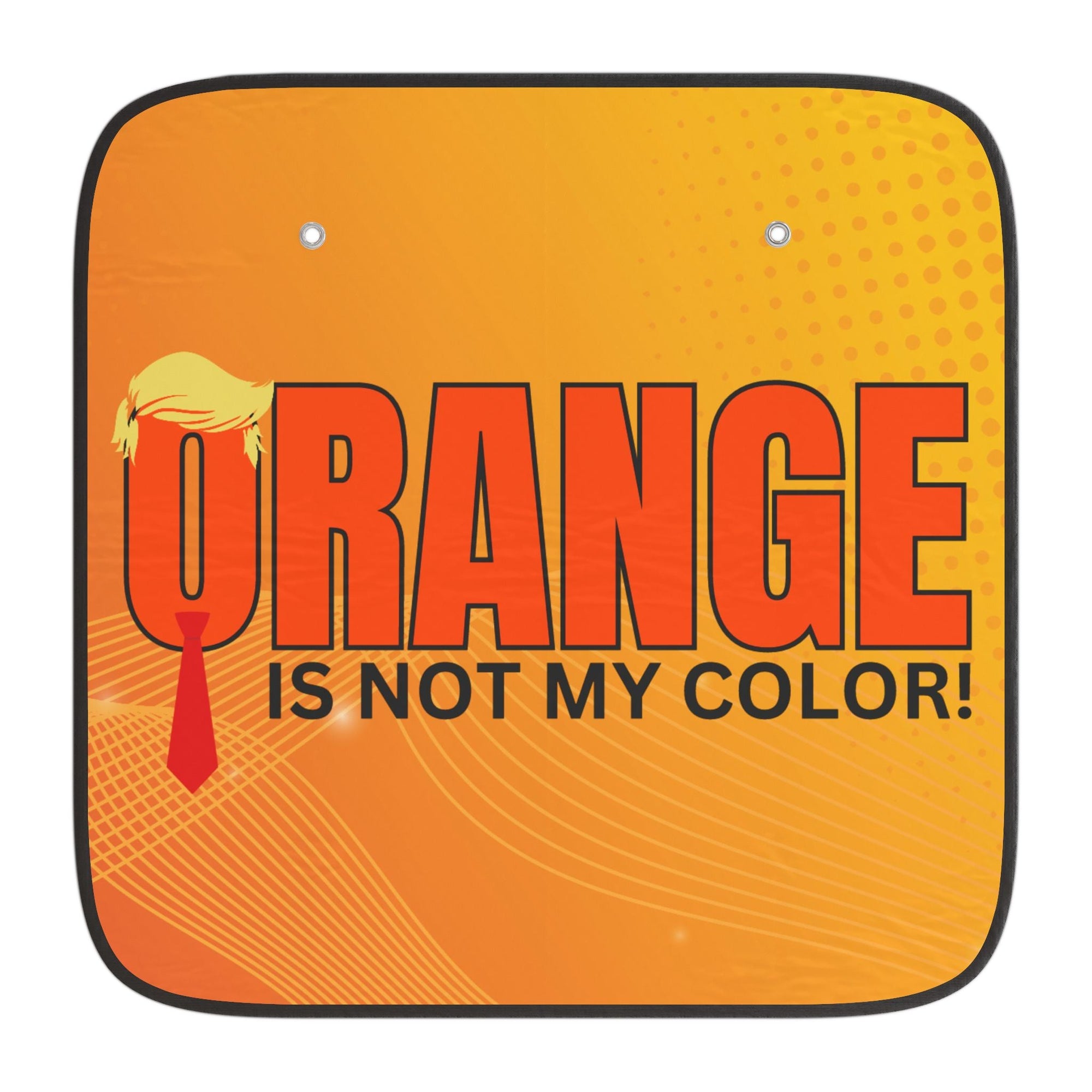 Humorous Car Sun Shades - 'Orange is Not My Color!' Printify