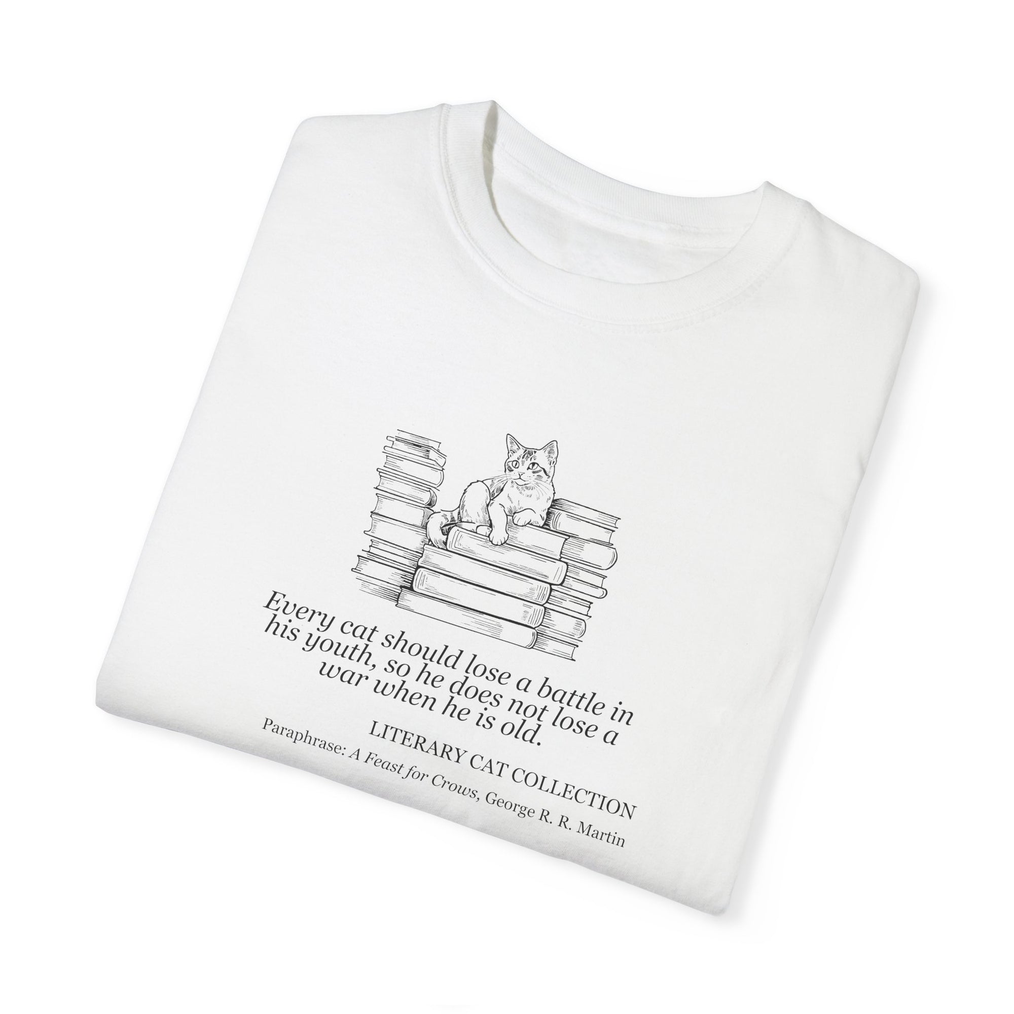 Literary Cat Unisex T-Shirt - A Feast for Crows
