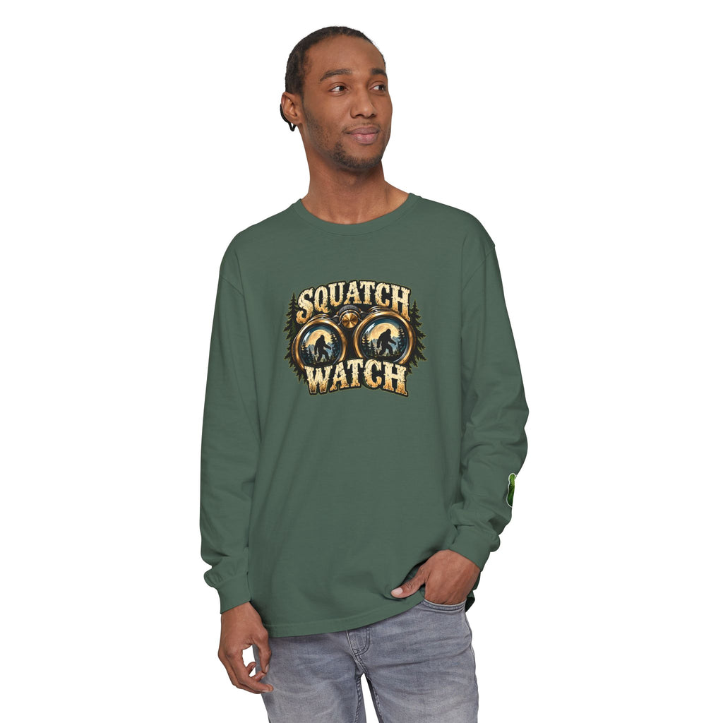 Squatch Watch Bigfoot Long Sleeve Shirt | Sasquatch Graphic Tee